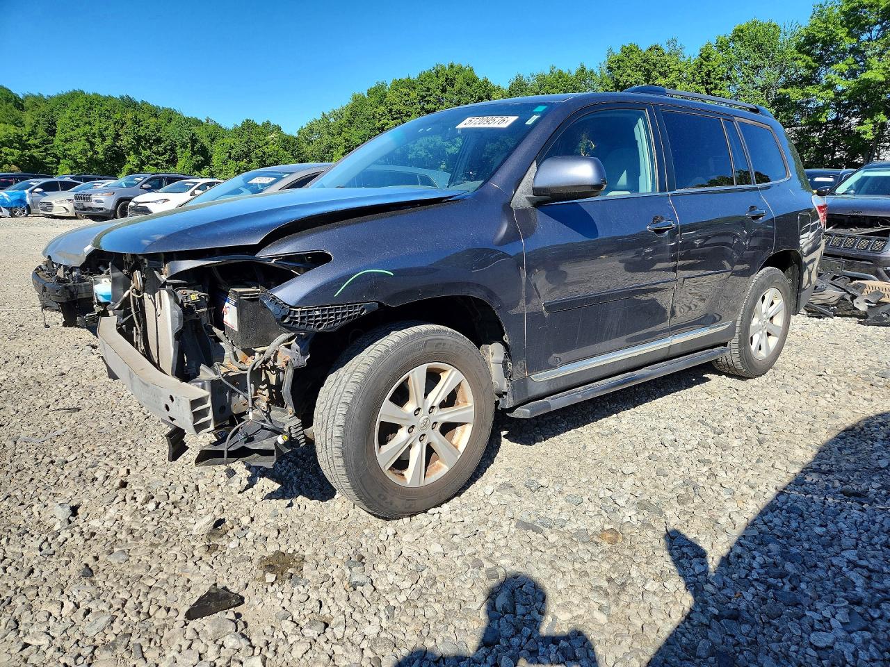 2013 Toyota Highlander Plus Gray vin: 5TDBK3EH8DS197361