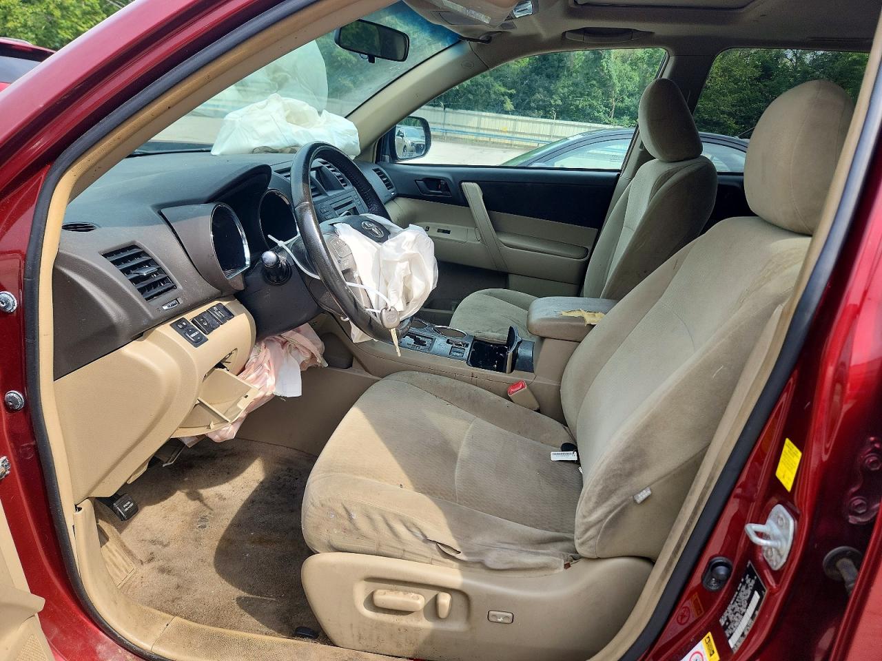 2010 Toyota Highlander Base Burgundy vin: 5TDBK3EH9AS004999