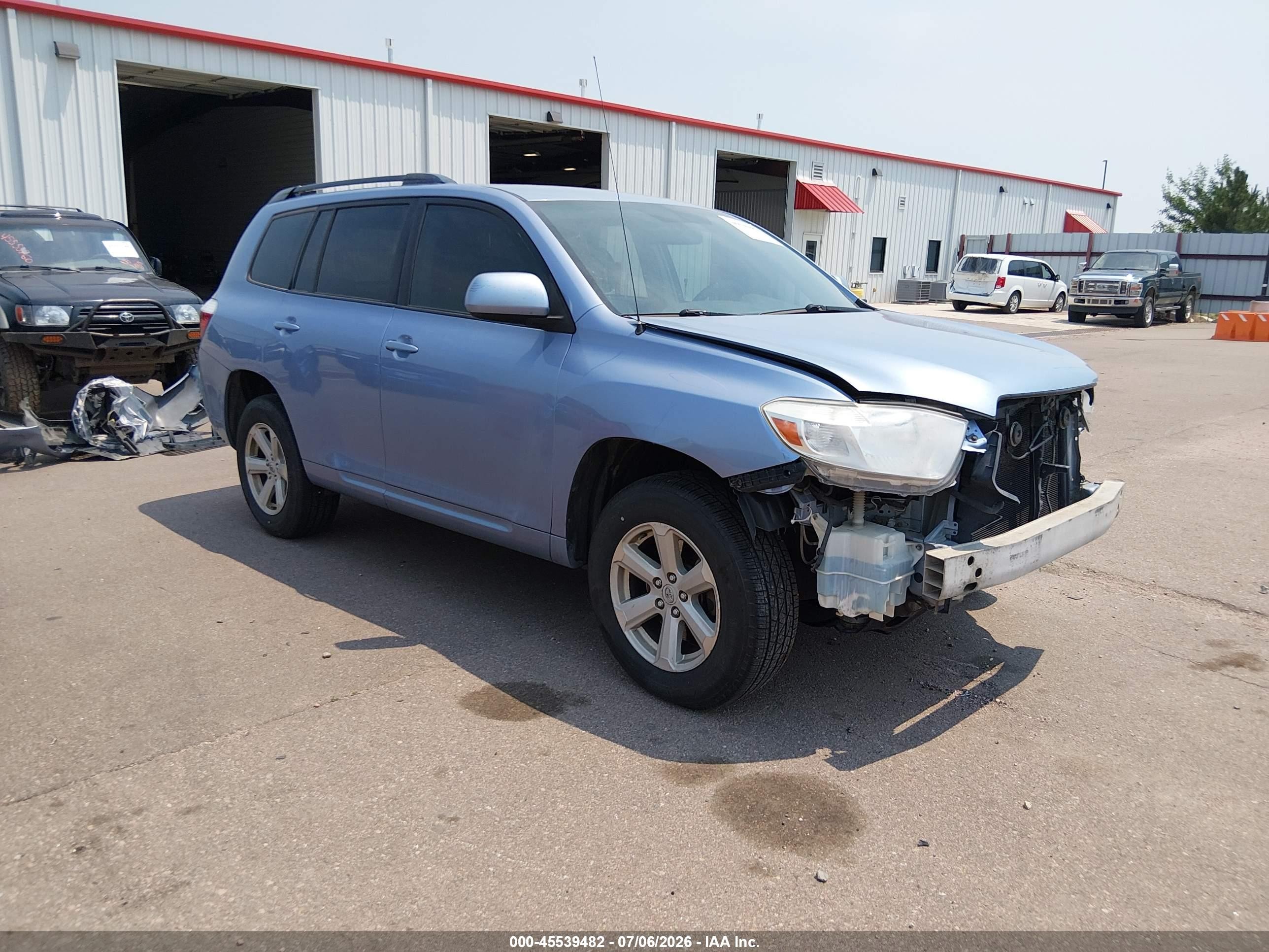2010 Toyota Highlander Base V6 Синий vin: 5TDBK3EH9AS011628