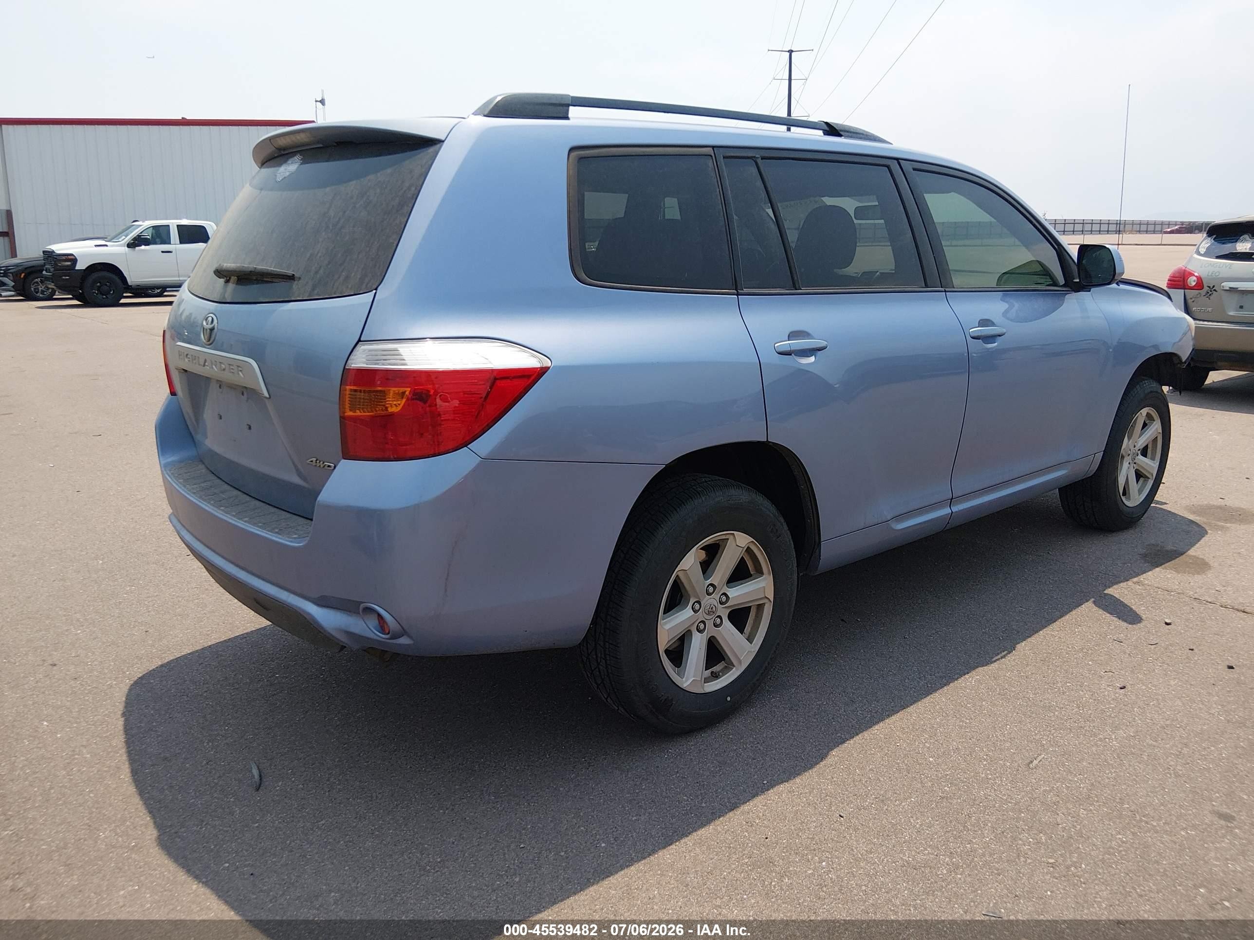 2010 Toyota Highlander Base V6 Синий vin: 5TDBK3EH9AS011628