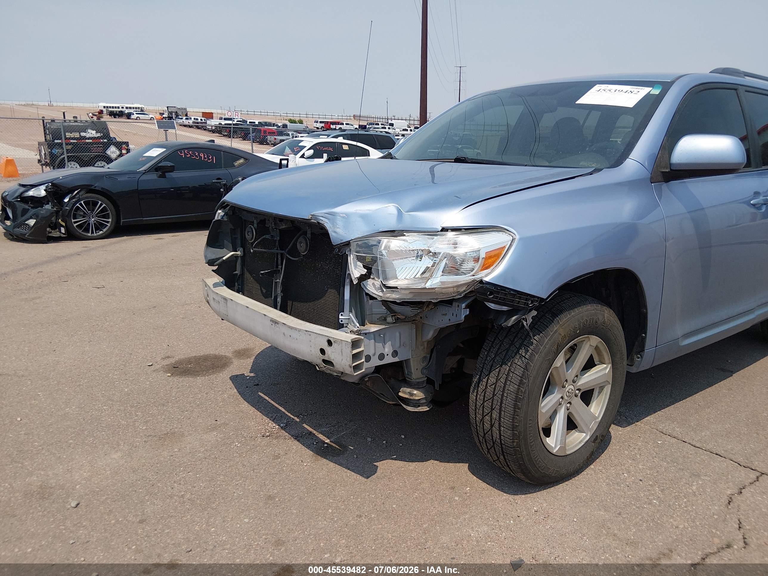 2010 Toyota Highlander Base V6 Синий vin: 5TDBK3EH9AS011628