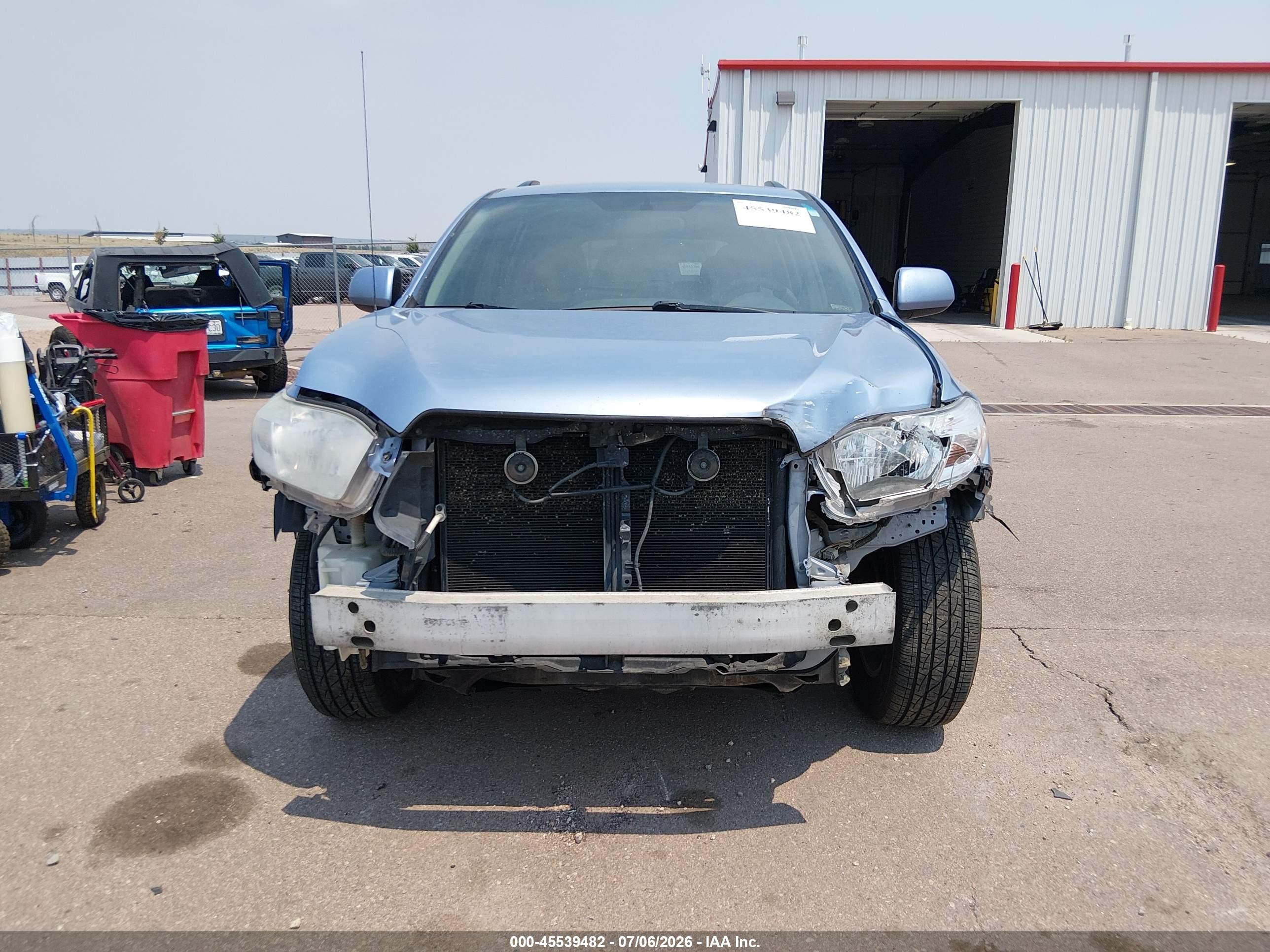 2010 Toyota Highlander Base V6 Синий vin: 5TDBK3EH9AS011628