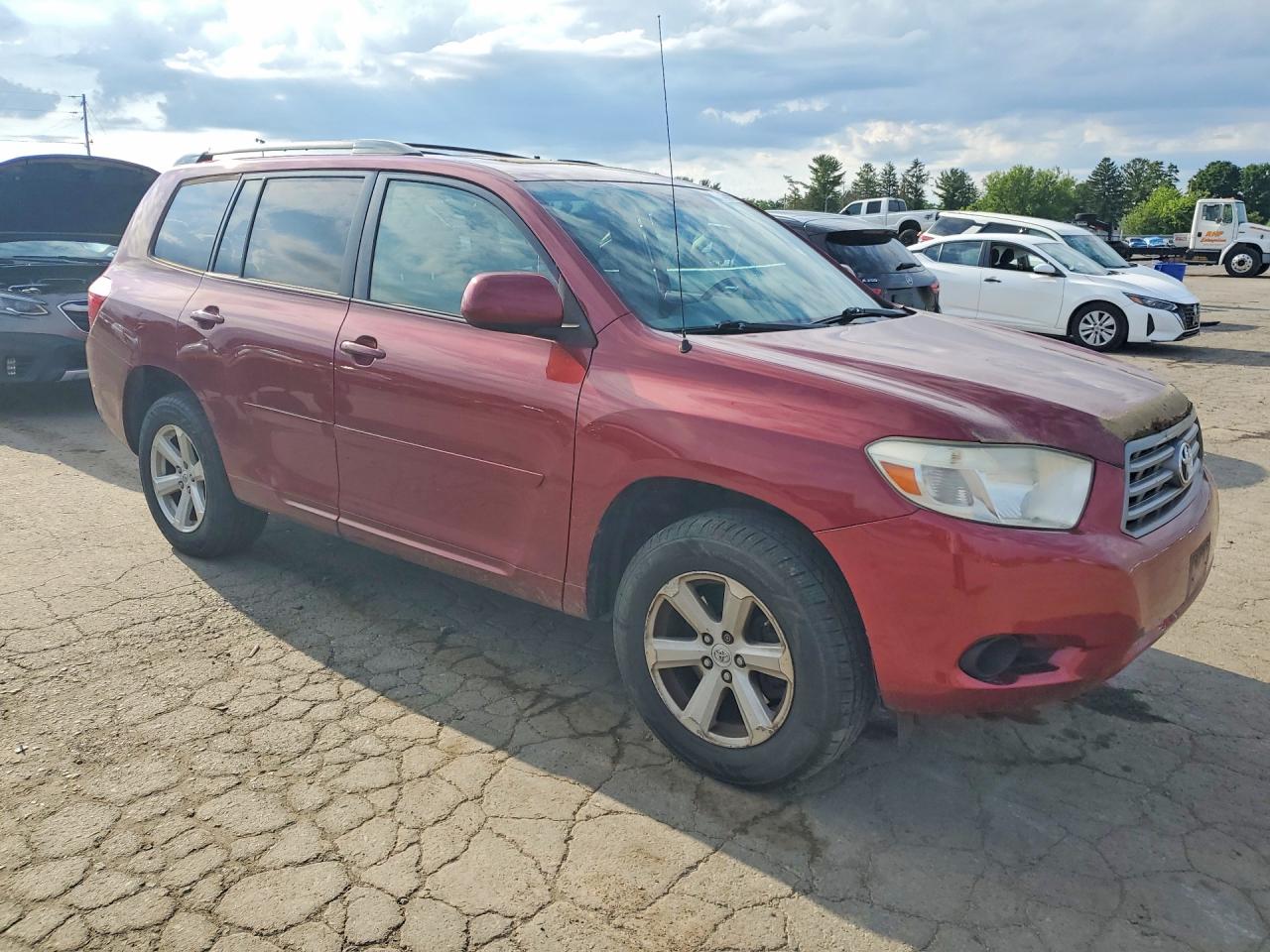2010 Toyota Highlander Base Red vin: 5TDBK3EH9AS032687