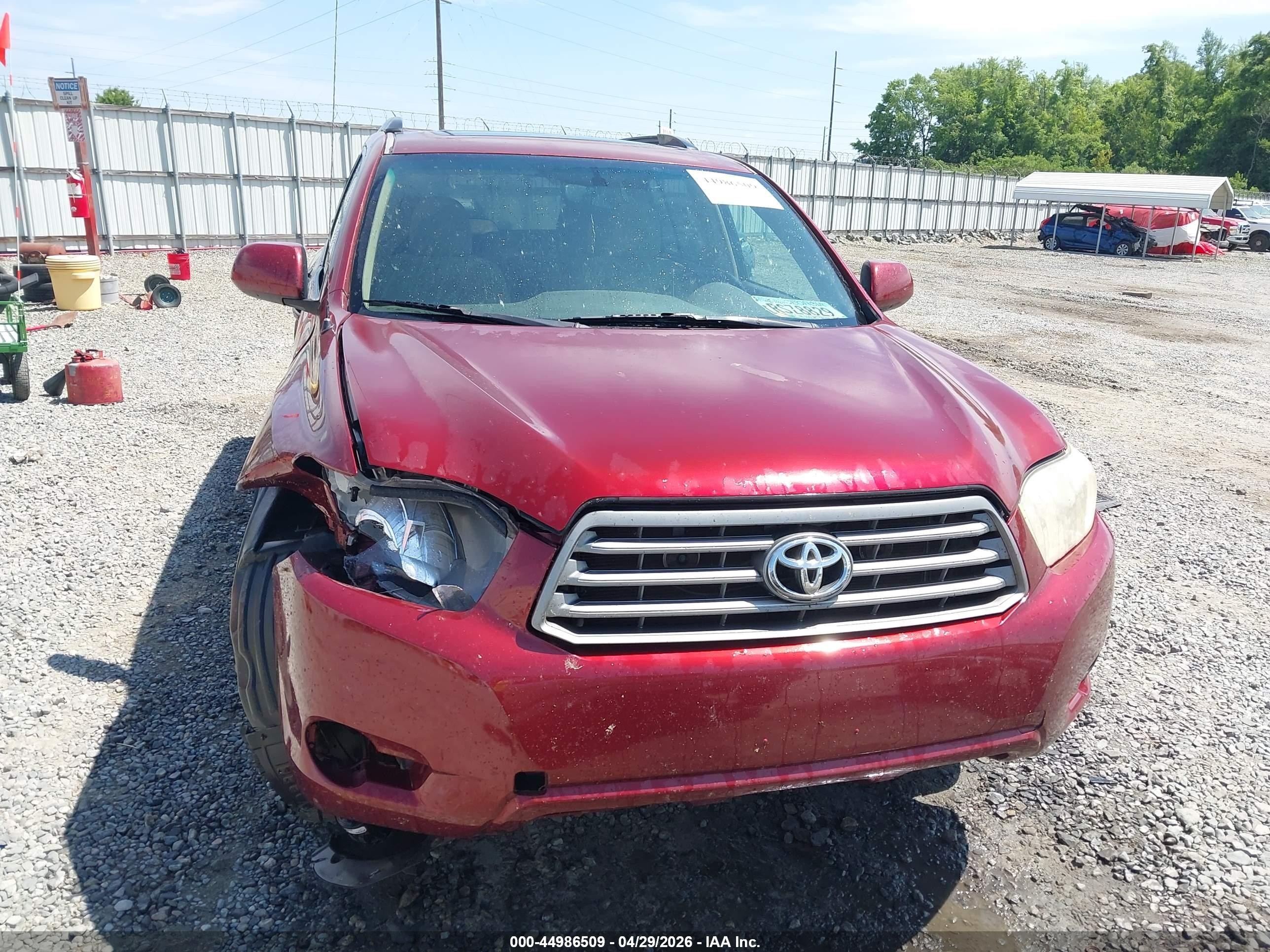 2010 Toyota Highlander Base V6 Maroon vin: 5TDBK3EH9AS040000