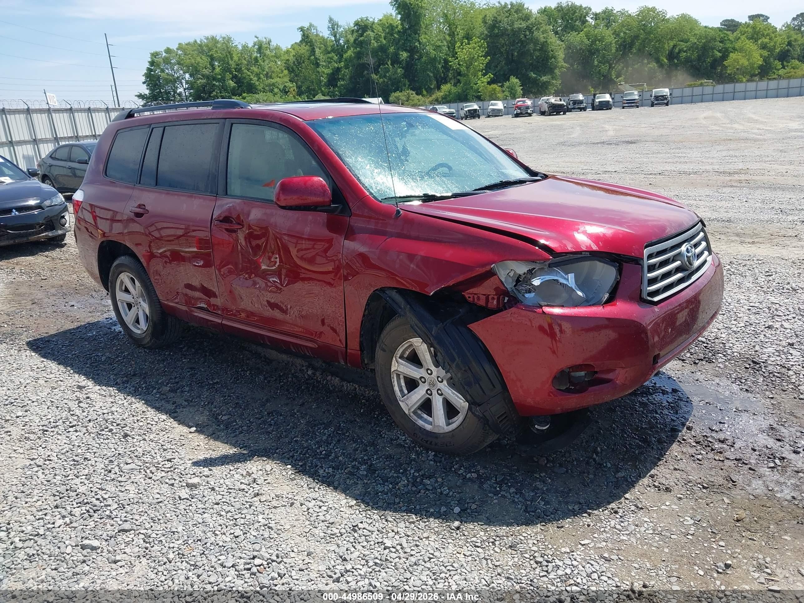 2010 Toyota Highlander Base V6 Maroon vin: 5TDBK3EH9AS040000