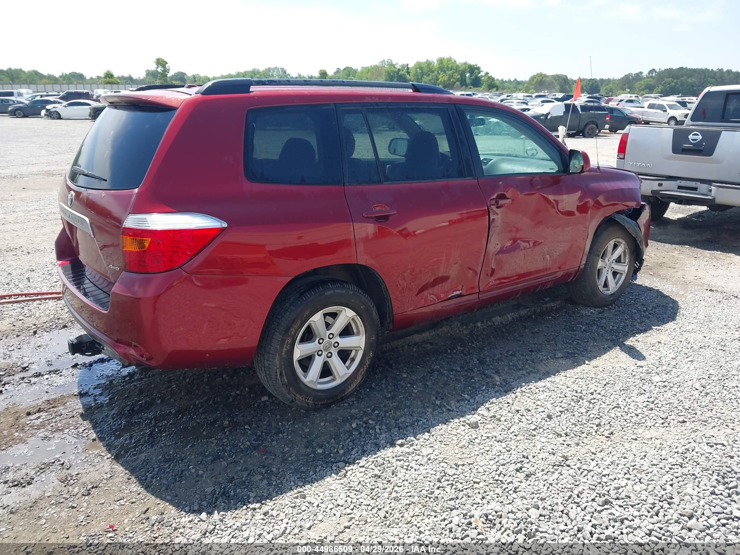 2010 Toyota Highlander Base V6 Maroon vin: 5TDBK3EH9AS040000