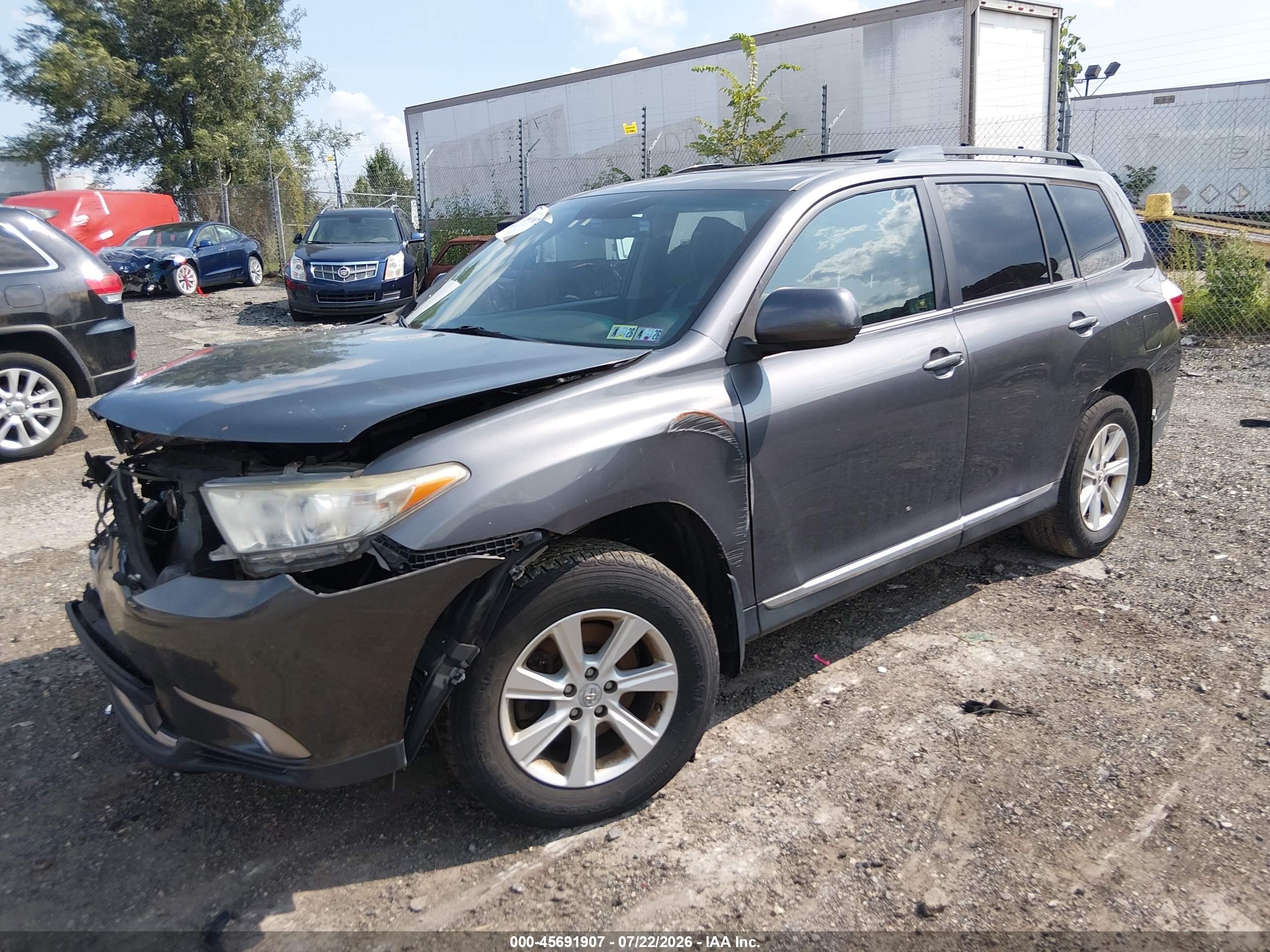 2011 Toyota Highlander Se V6 Gray vin: 5TDBK3EH9BS067294