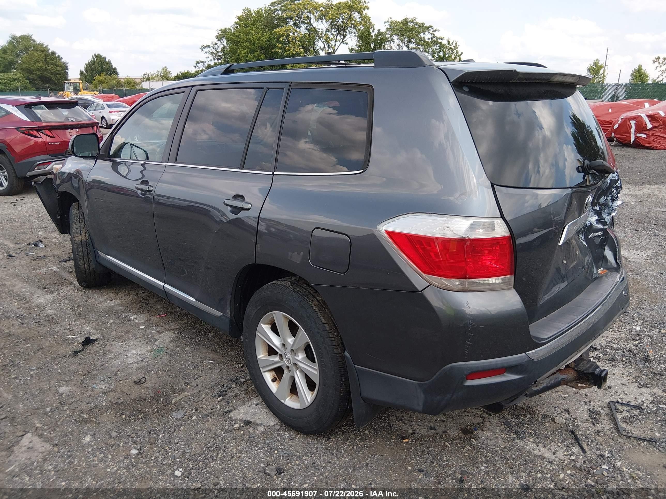 2011 Toyota Highlander Se V6 Gray vin: 5TDBK3EH9BS067294