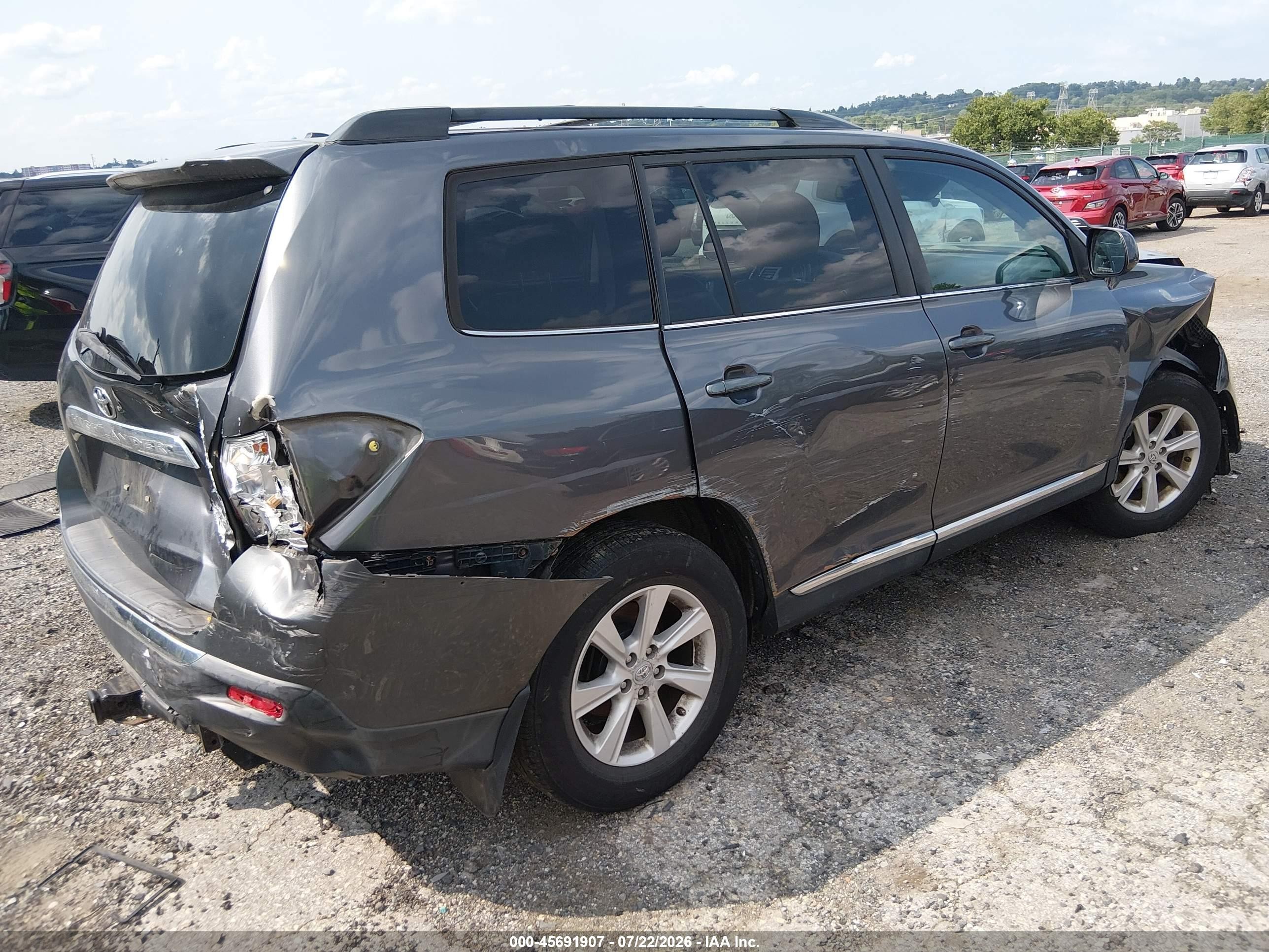 2011 Toyota Highlander Se V6 Gray vin: 5TDBK3EH9BS067294