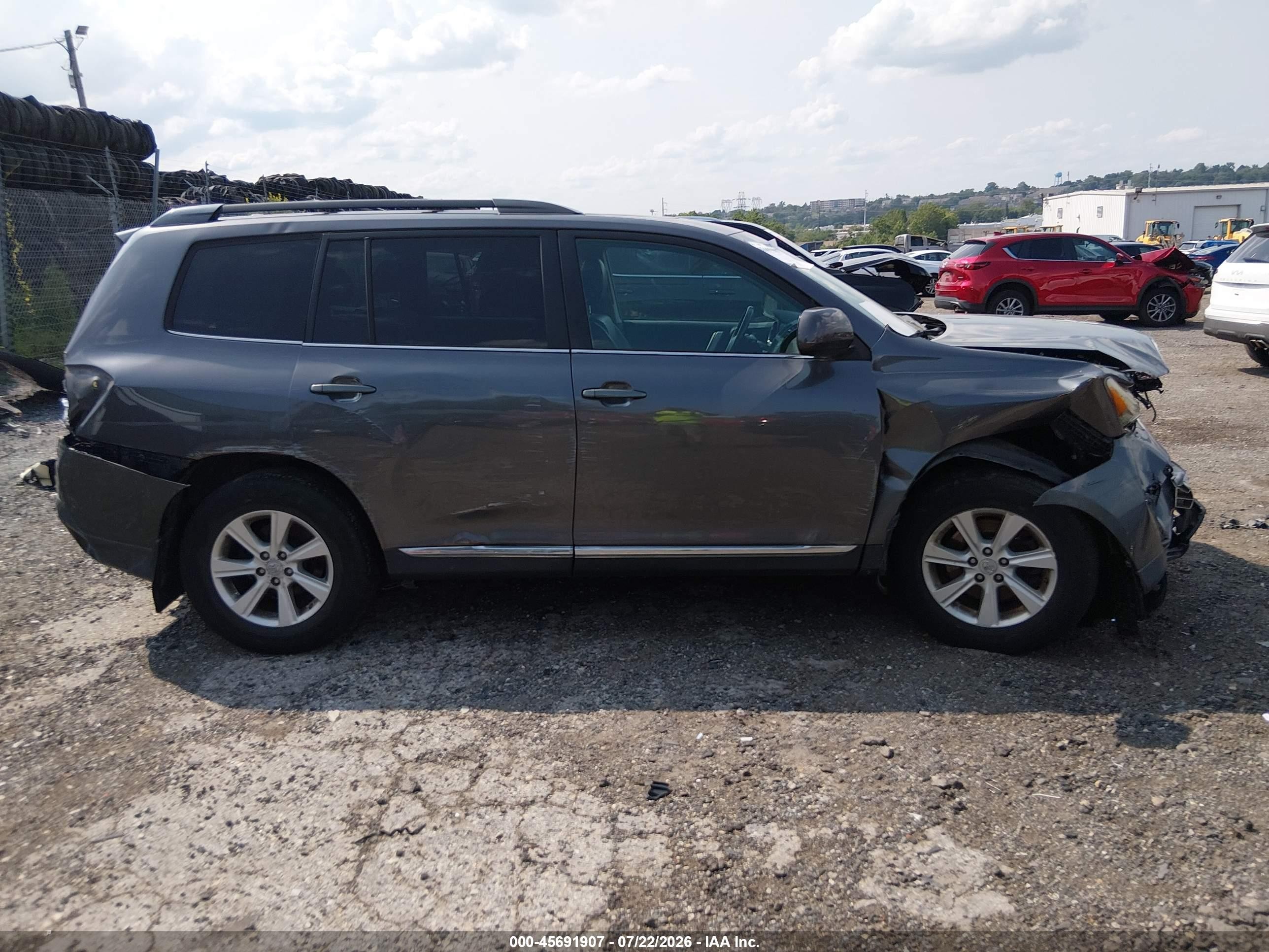 2011 Toyota Highlander Se V6 Gray vin: 5TDBK3EH9BS067294