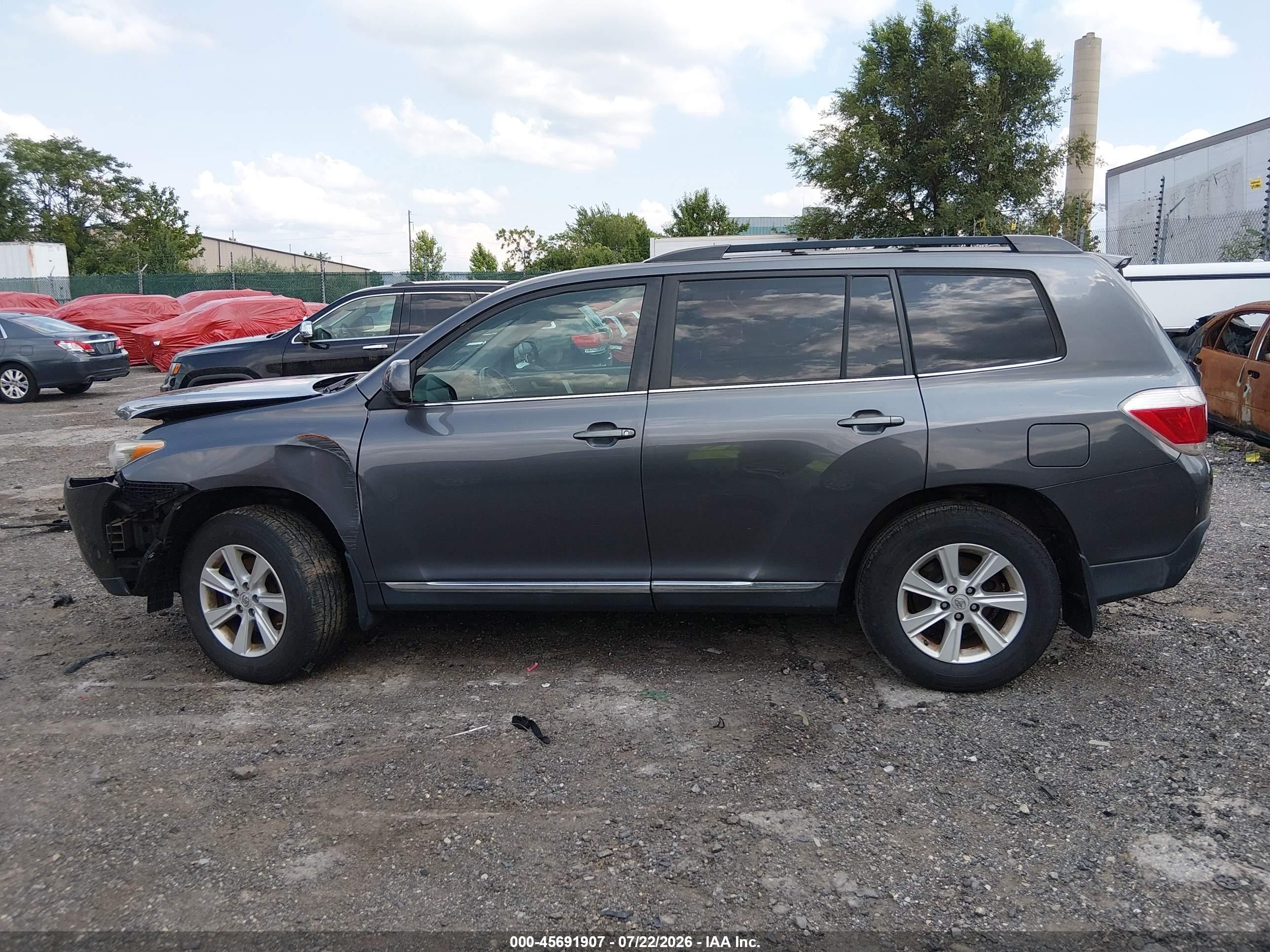 2011 Toyota Highlander Se V6 Gray vin: 5TDBK3EH9BS067294