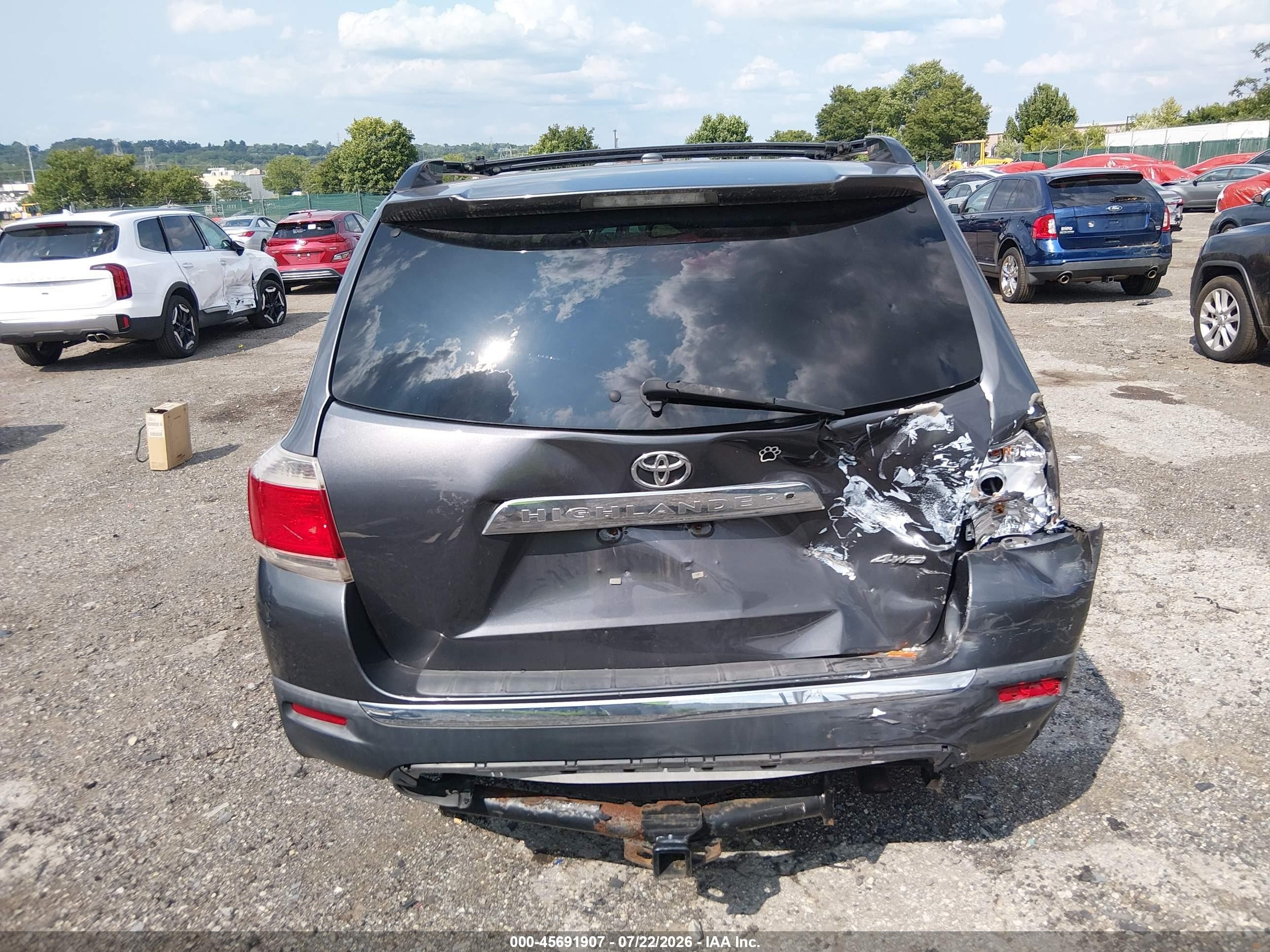 2011 Toyota Highlander Se V6 Gray vin: 5TDBK3EH9BS067294