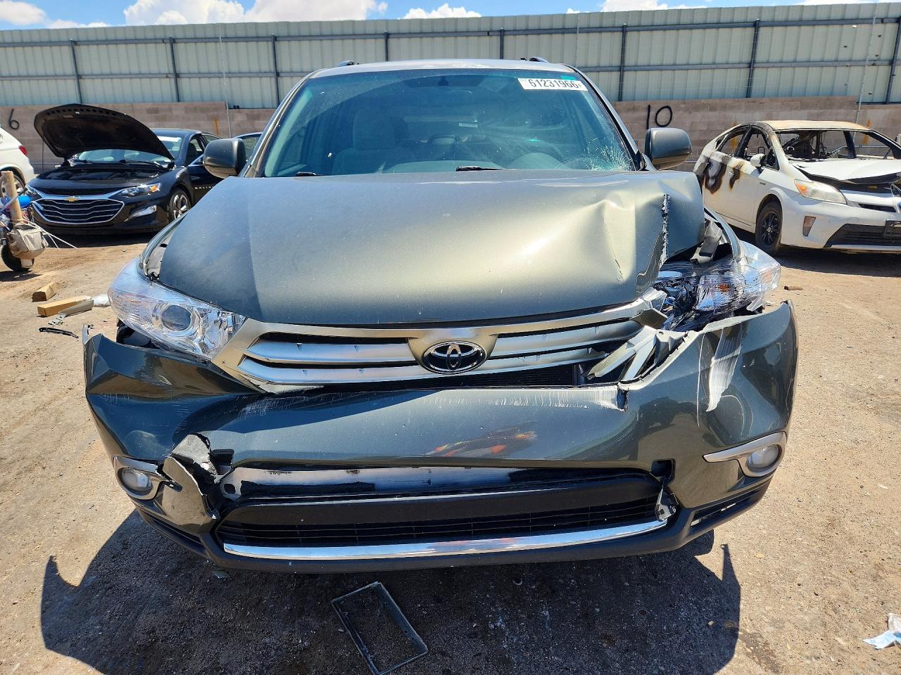 2012 Toyota Highlander Base Green vin: 5TDBK3EH9CS104281
