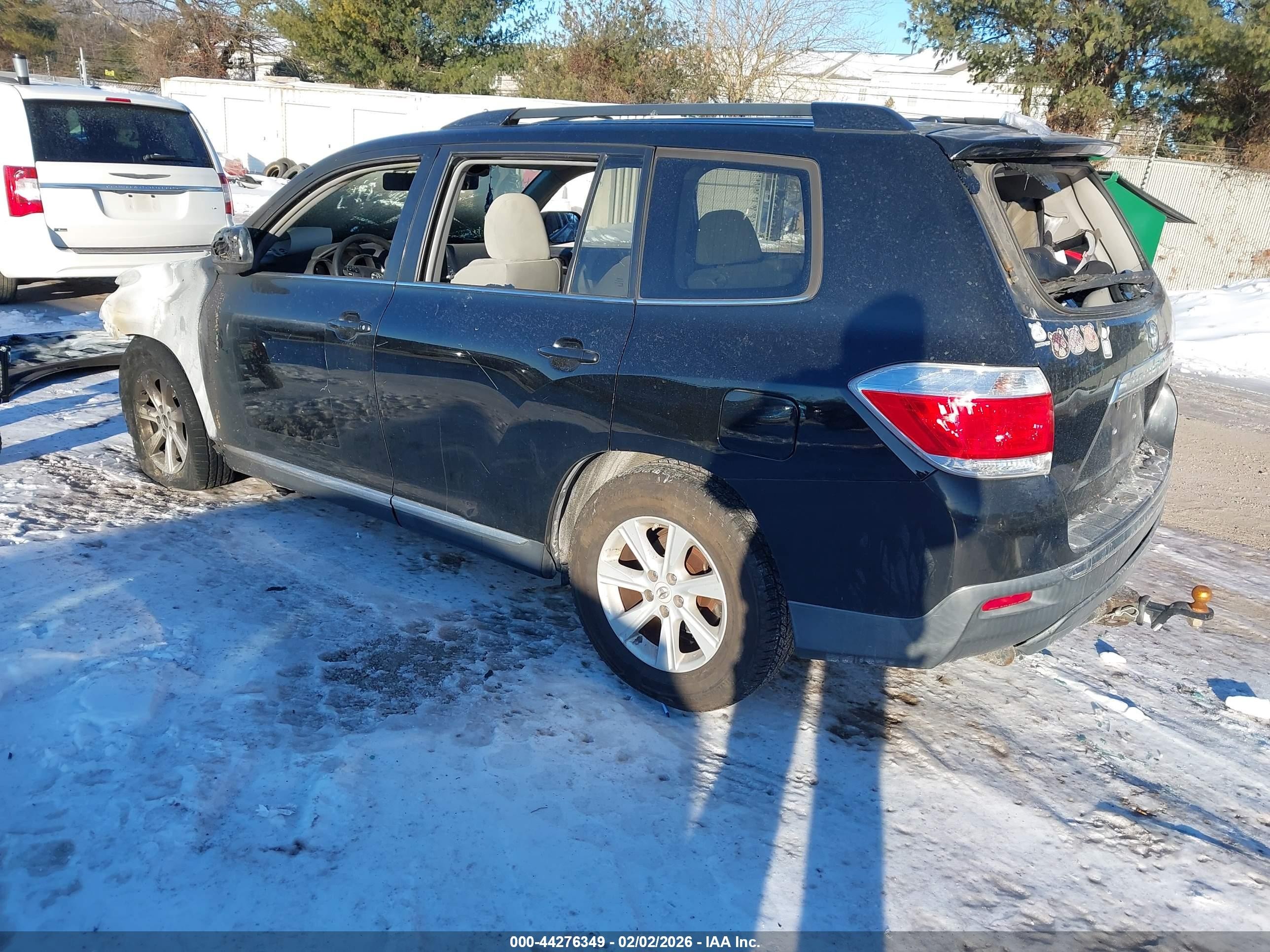 2012 Toyota Highlander Base V6 Black vin: 5TDBK3EH9CS137152