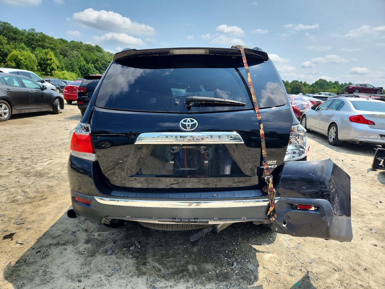2012 Toyota Highlander Se Black vin: 5TDBK3EH9CS156333
