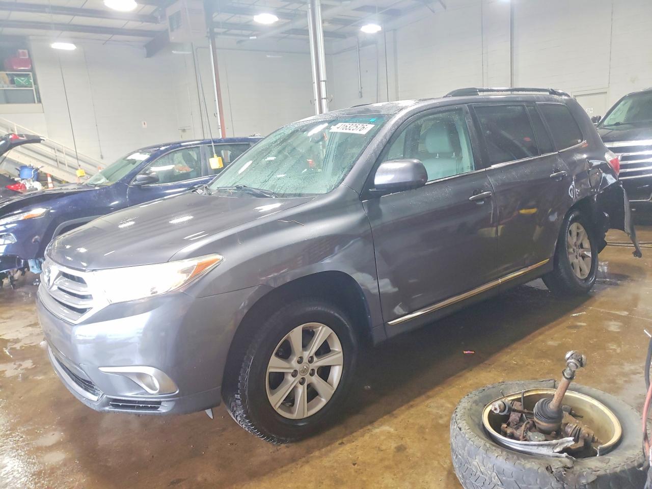 2012 Toyota Highlander Se Gray vin: 5TDBK3EH9CS157241