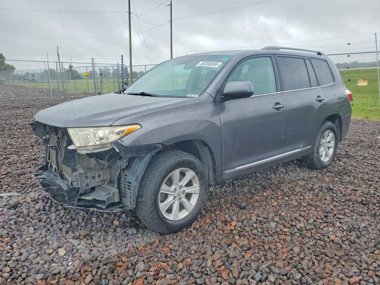 2012 Toyota Highlander Base Gray vin: 5TDBK3EH9CS167400