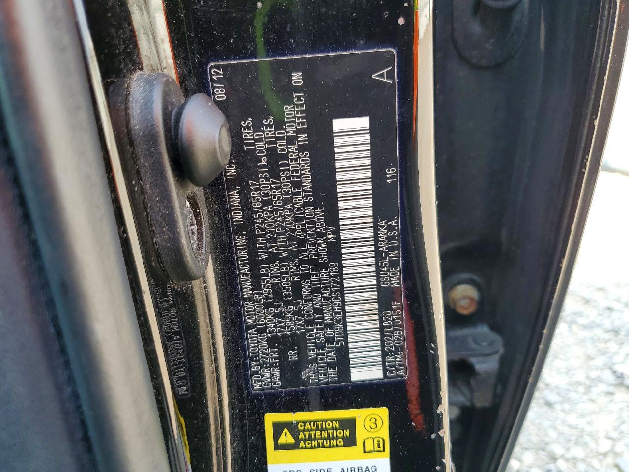 2012 Toyota Highlander Se Черный vin: 5TDBK3EH9CS172189