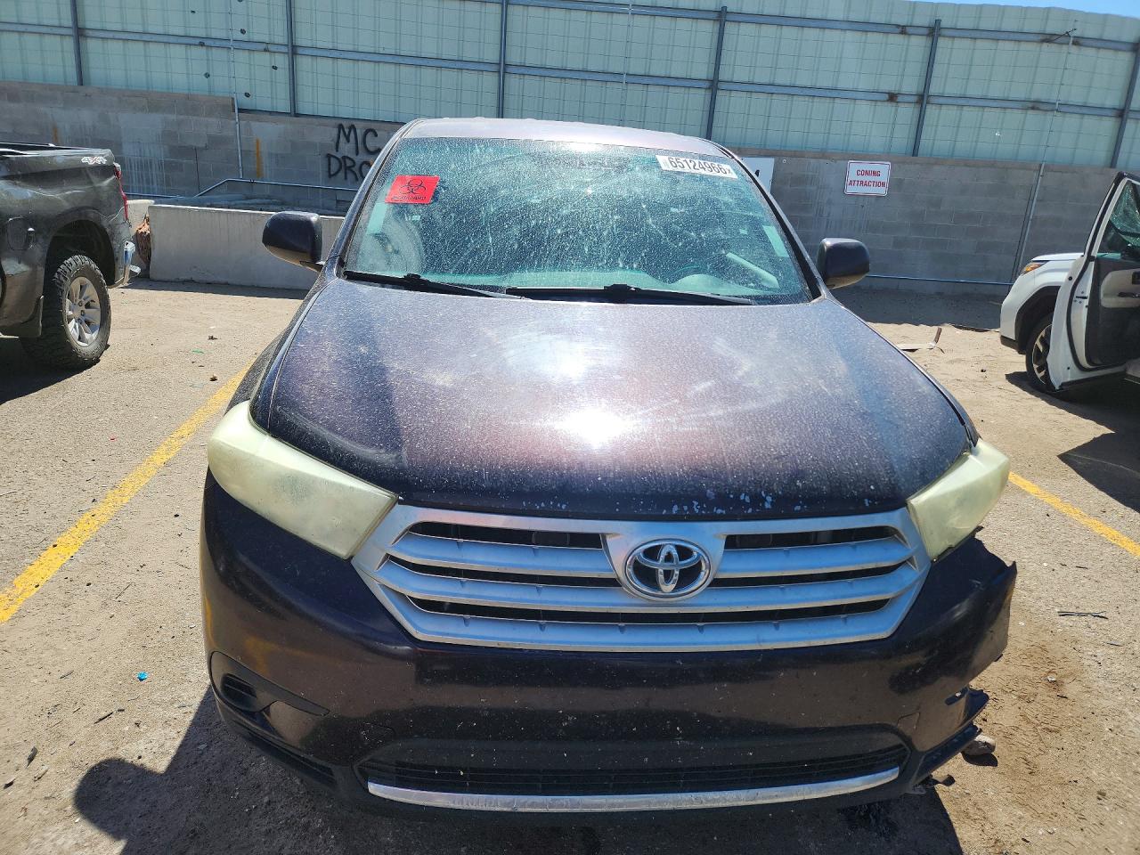 2013 Toyota Highlander Base Burgundy vin: 5TDBK3EH9DS207377