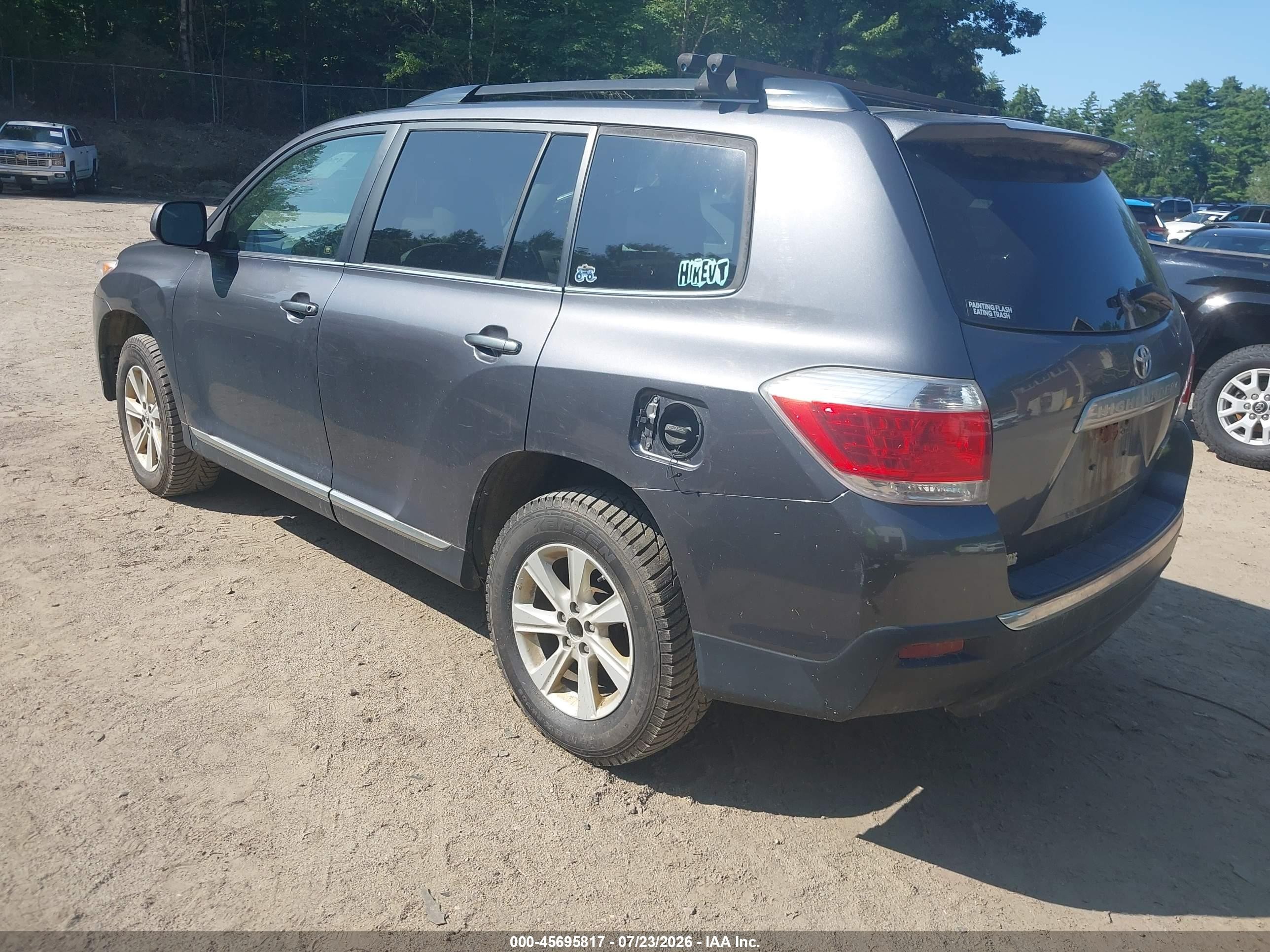 2013 Toyota Highlander Se V6 Black vin: 5TDBK3EH9DS230416