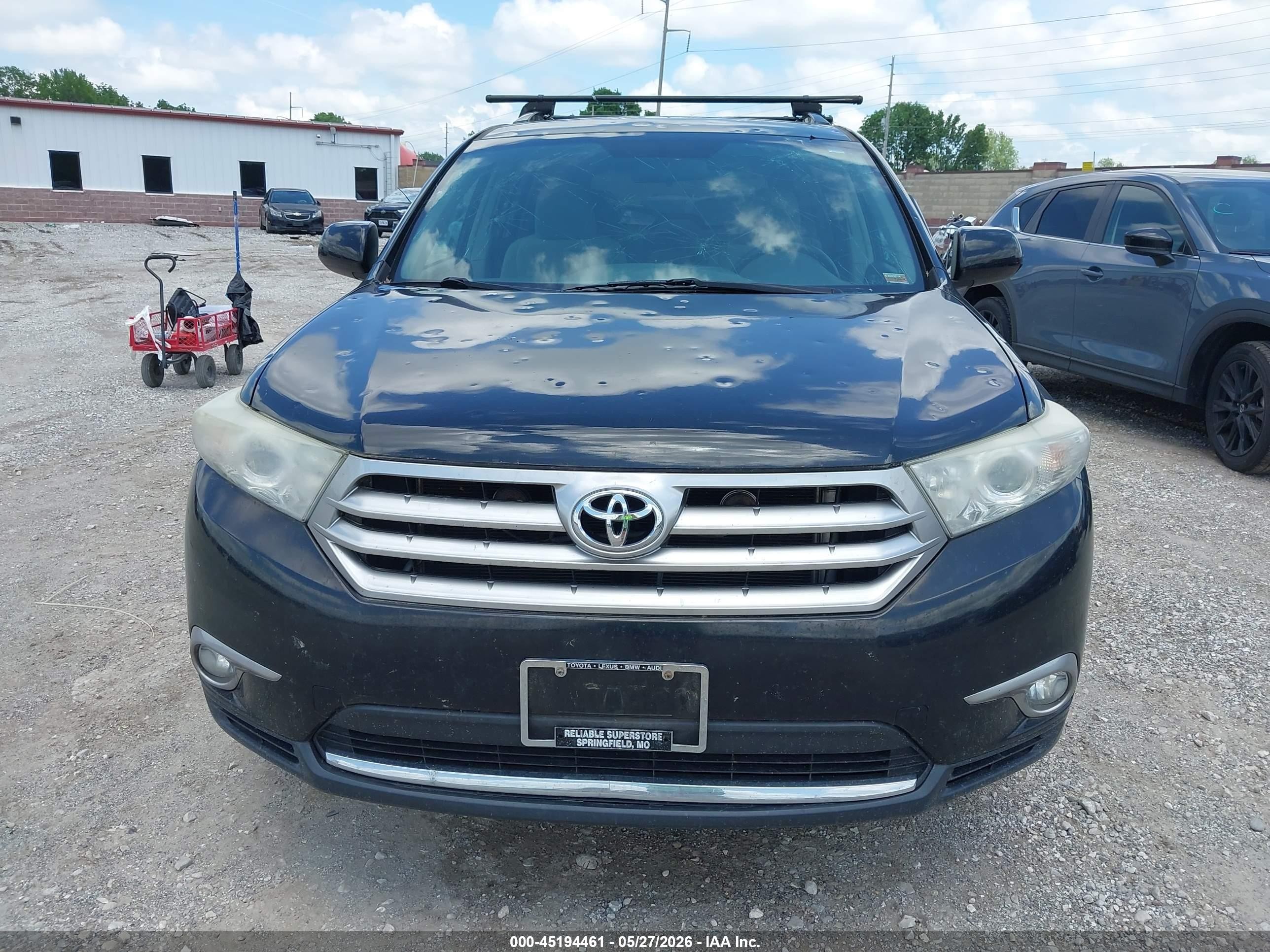 2013 Toyota Highlander Base Plus V6 Black vin: 5TDBK3EH9DS255168