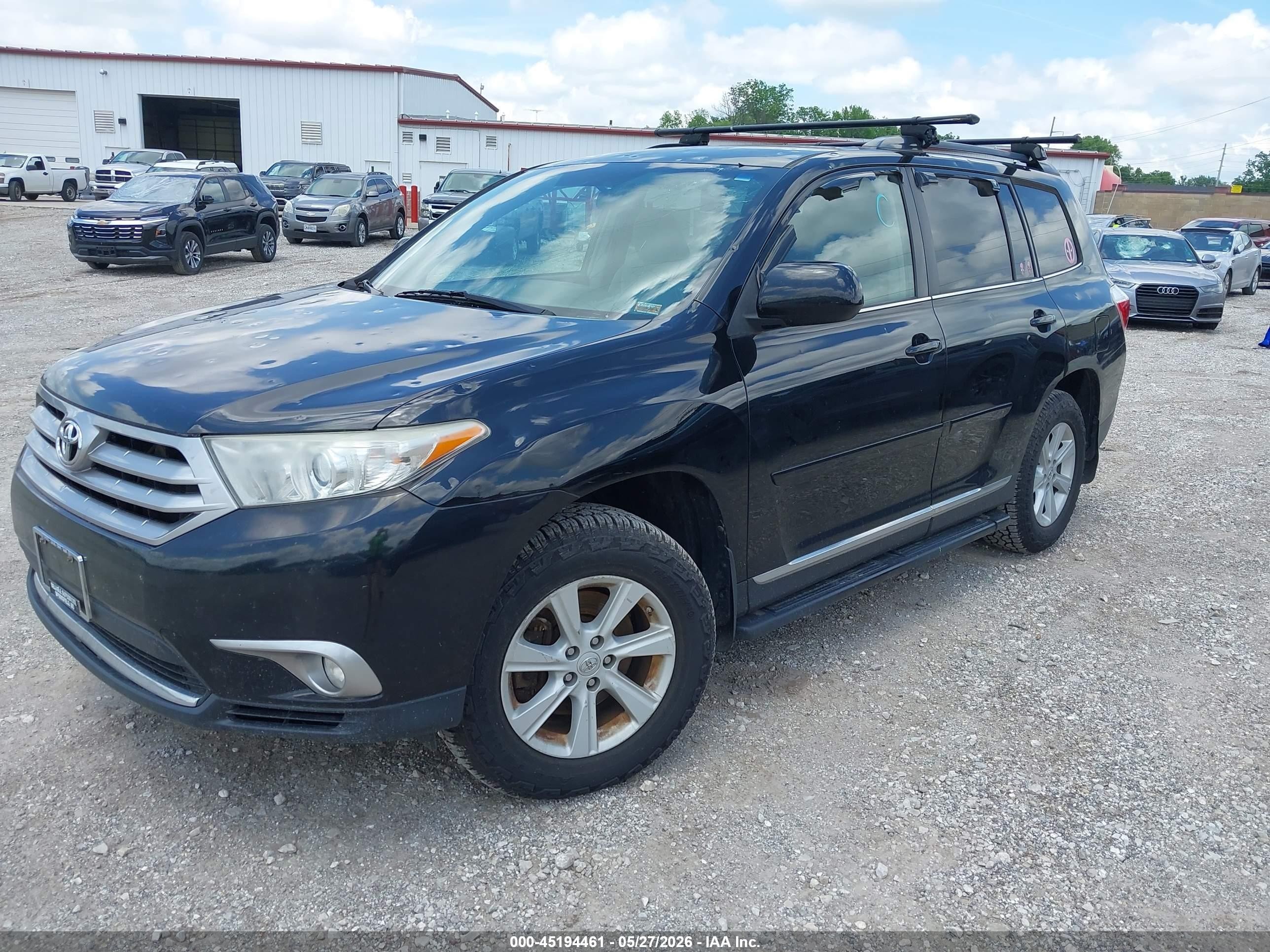 2013 Toyota Highlander Base Plus V6 Black vin: 5TDBK3EH9DS255168