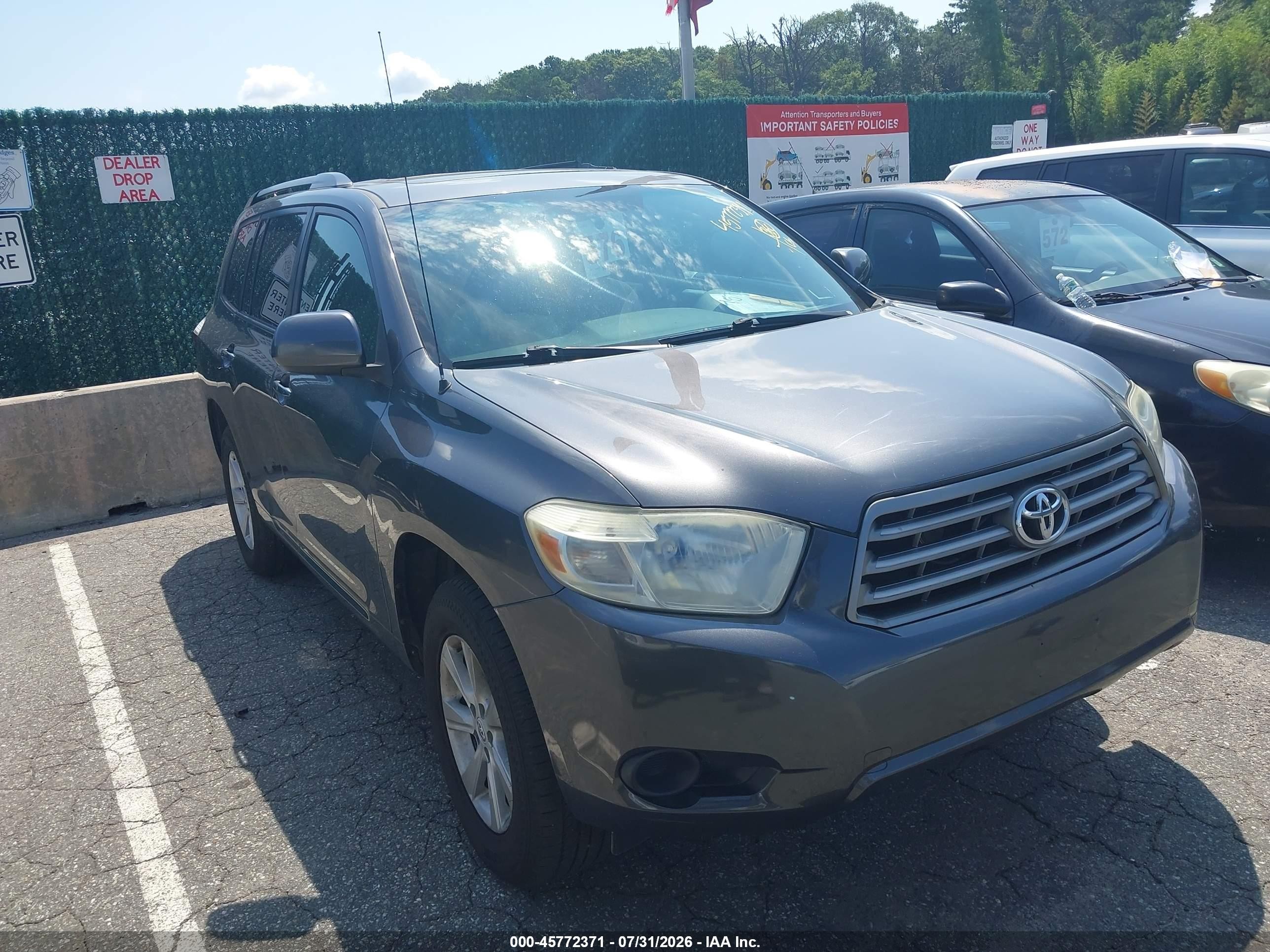 2010 Toyota Highlander Base V6 Black vin: 5TDBK3EHXAS005207