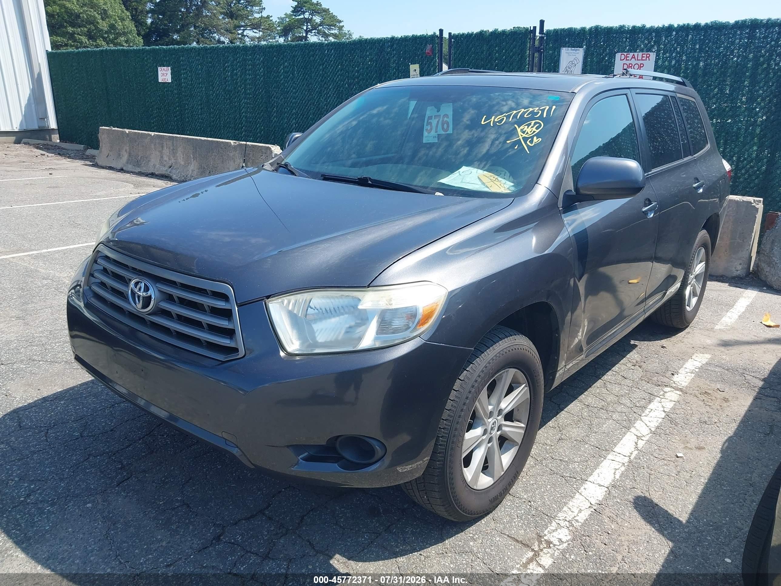 2010 Toyota Highlander Base V6 Black vin: 5TDBK3EHXAS005207