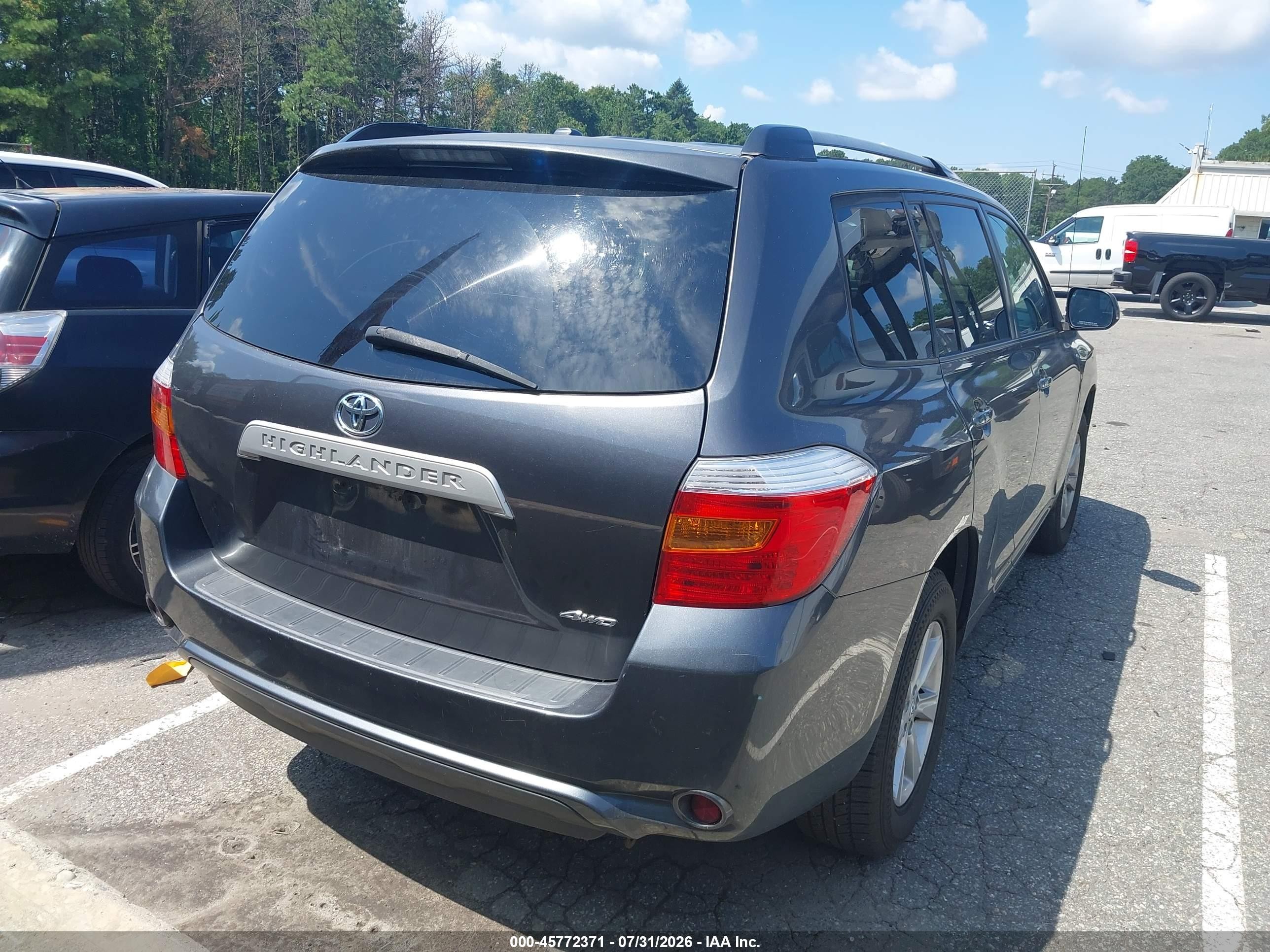 2010 Toyota Highlander Base V6 Black vin: 5TDBK3EHXAS005207