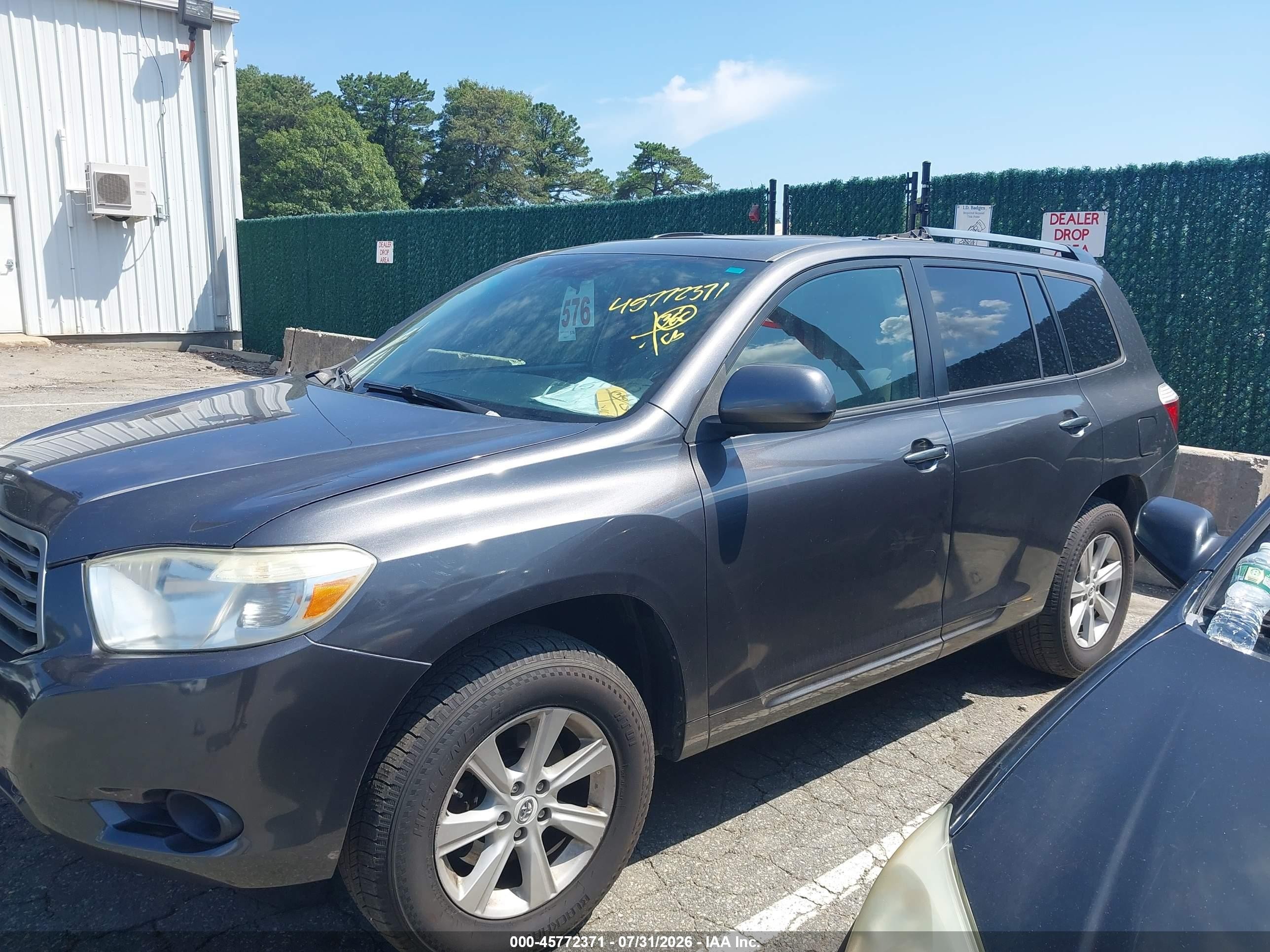 2010 Toyota Highlander Base V6 Black vin: 5TDBK3EHXAS005207