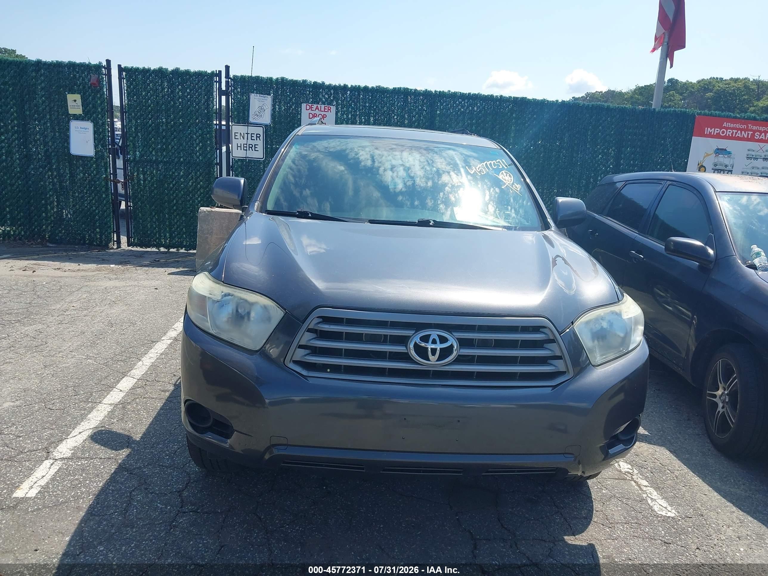 2010 Toyota Highlander Base V6 Black vin: 5TDBK3EHXAS005207