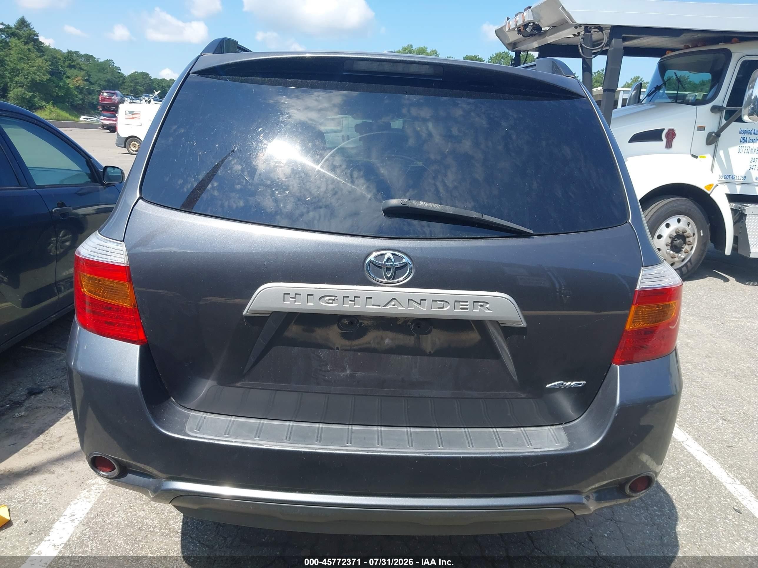 2010 Toyota Highlander Base V6 Black vin: 5TDBK3EHXAS005207