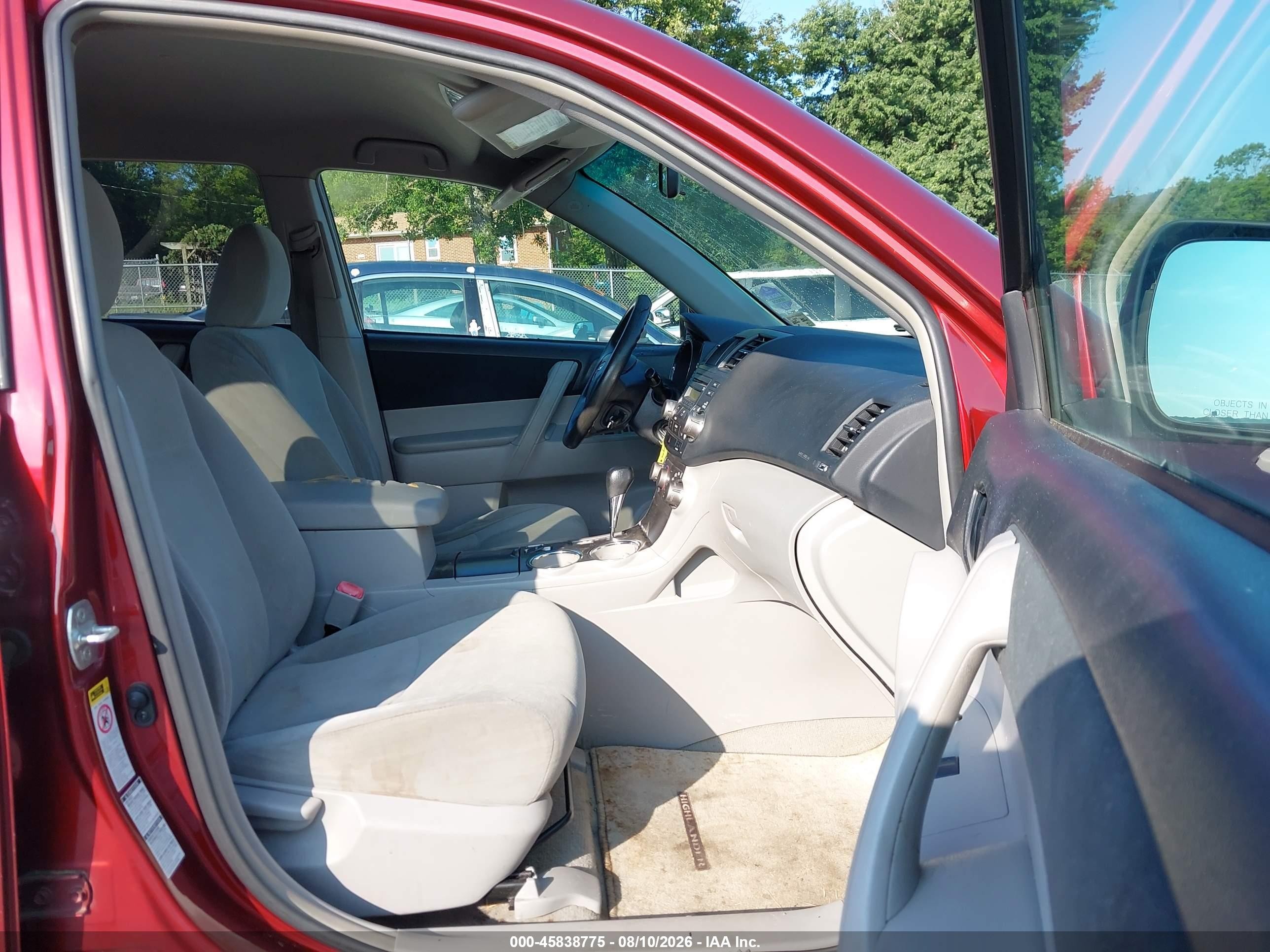 2010 Toyota Highlander Base V6 Красный vin: 5TDBK3EHXAS017227