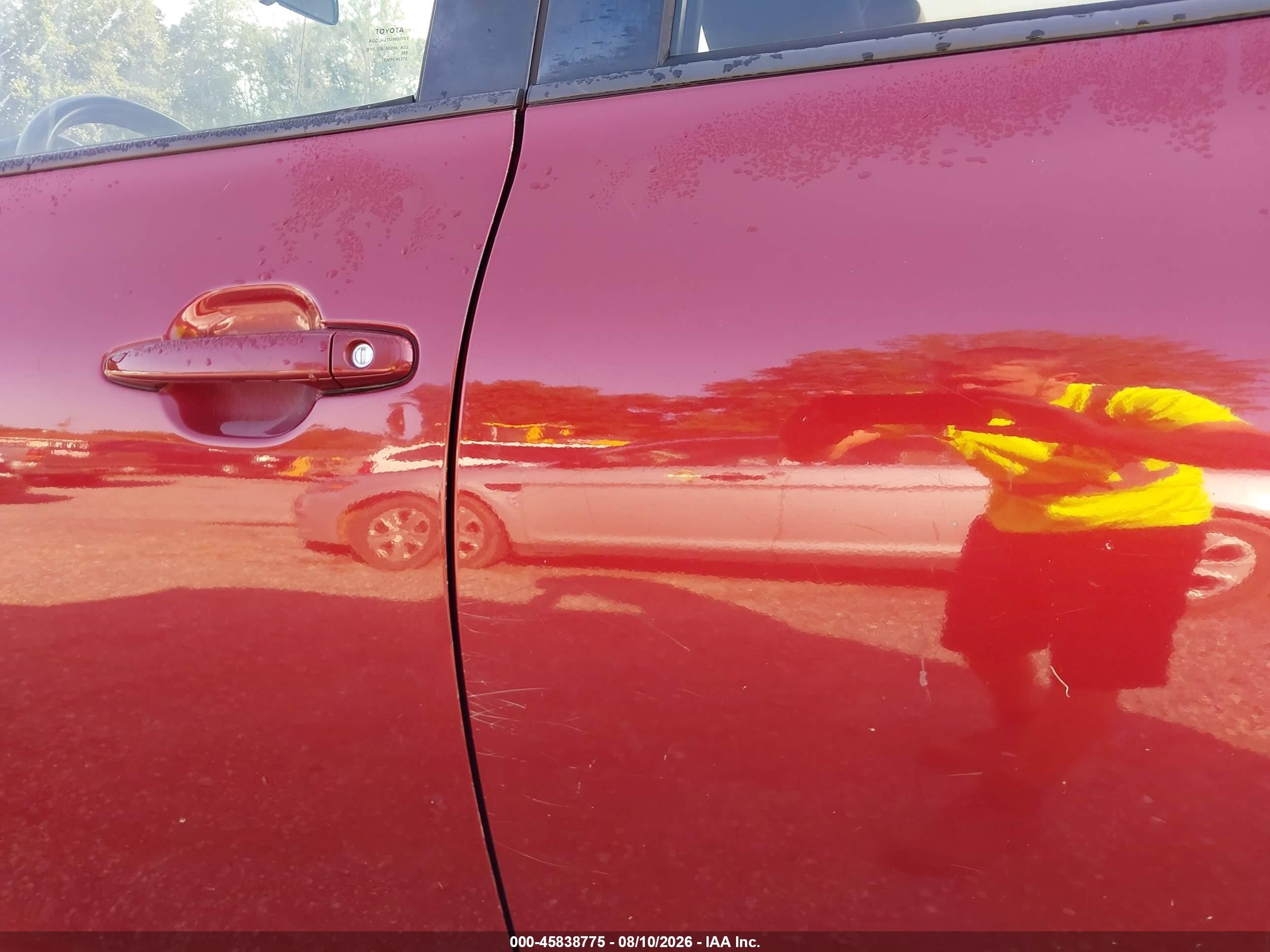 2010 Toyota Highlander Base V6 Красный vin: 5TDBK3EHXAS017227