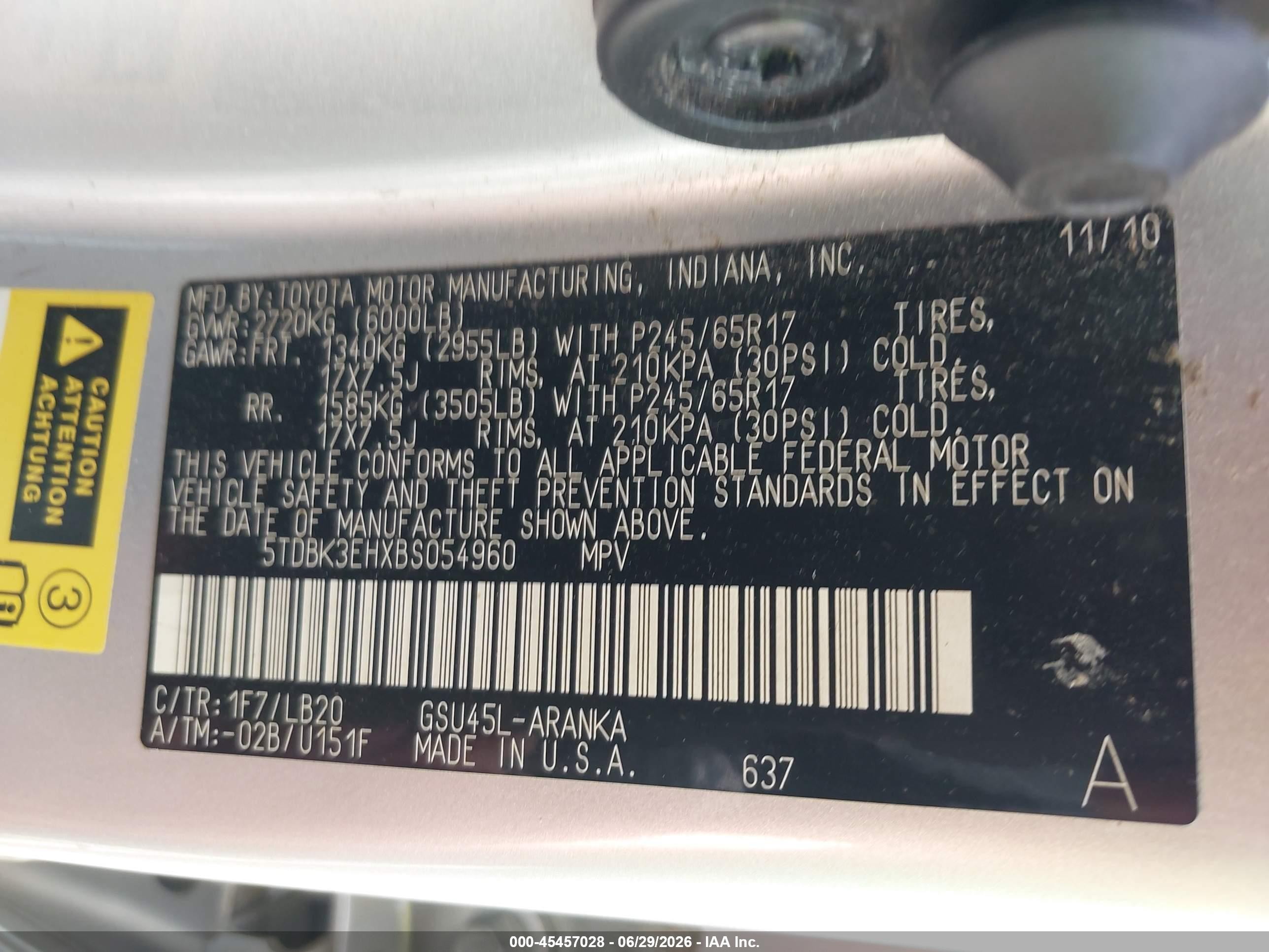 2011 Toyota Highlander Se V6 Silver vin: 5TDBK3EHXBS054960