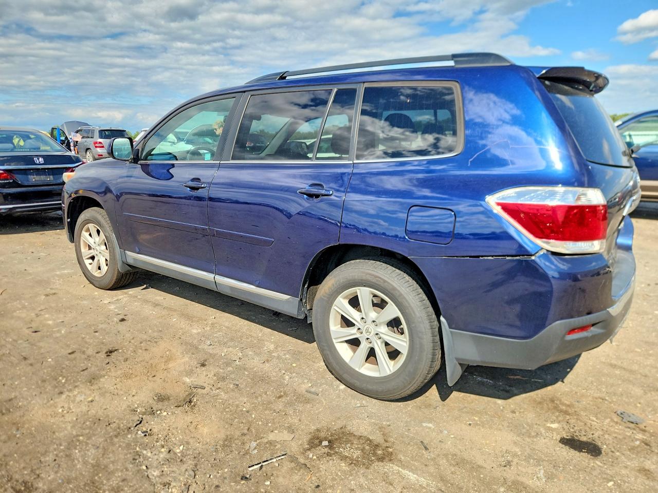 2012 Toyota Highlander Se Blue vin: 5TDBK3EHXCS100515