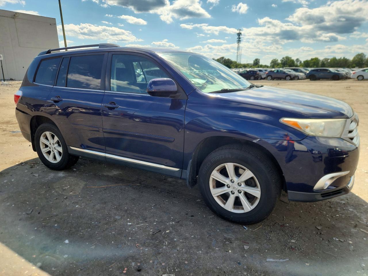 2012 Toyota Highlander Se Blue vin: 5TDBK3EHXCS100515