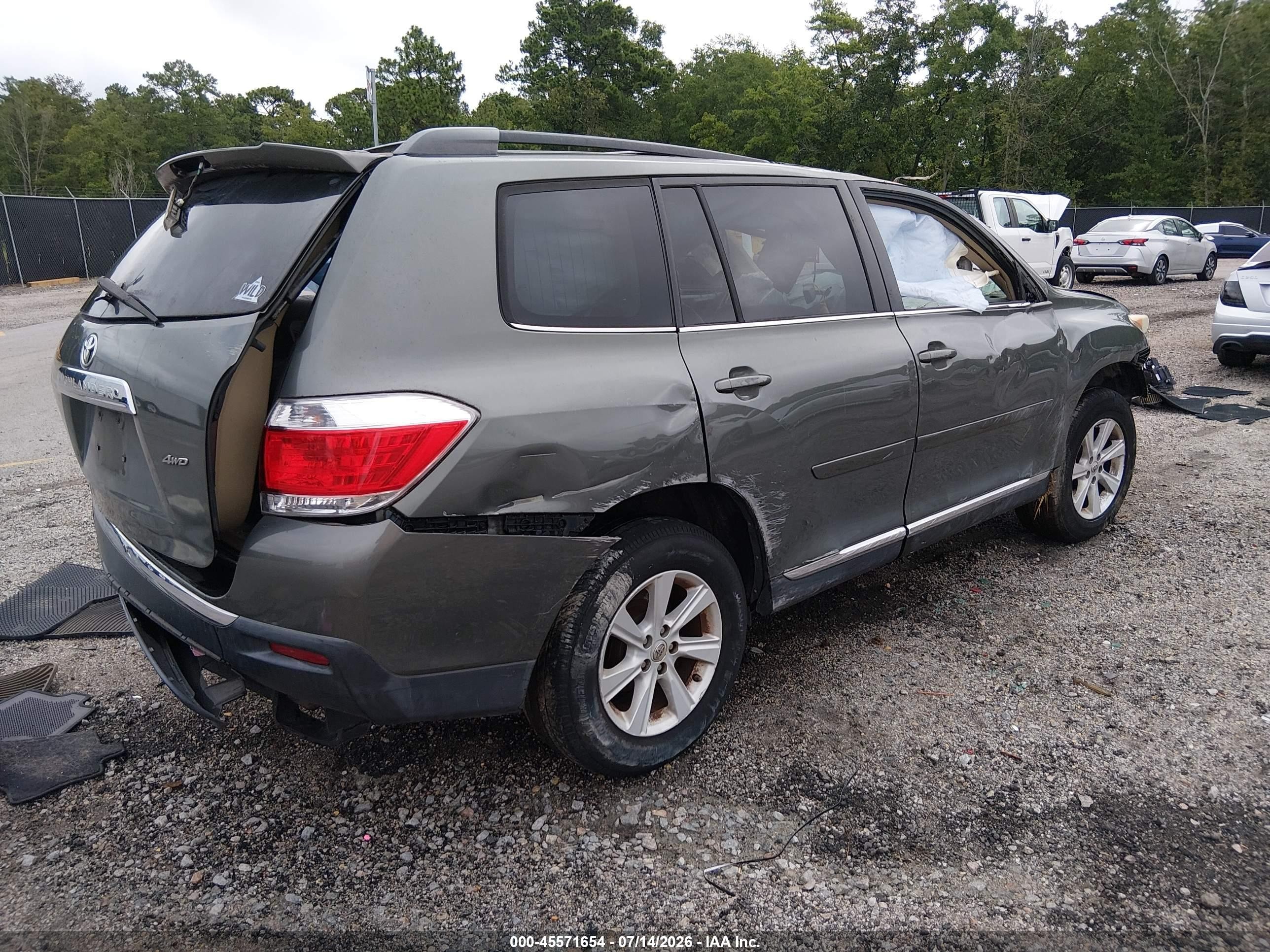 2012 Toyota Highlander Se V6 Green vin: 5TDBK3EHXCS105942