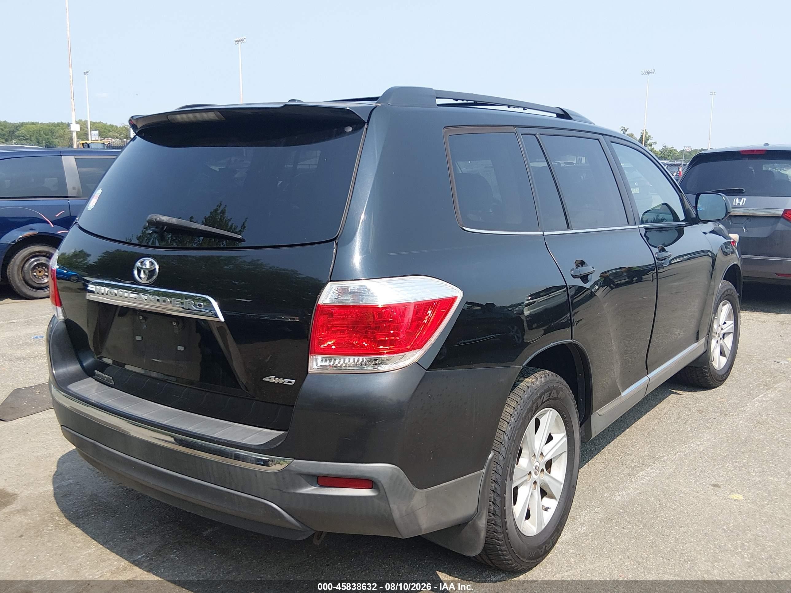 2012 Toyota Highlander Se V6 Black vin: 5TDBK3EHXCS132767