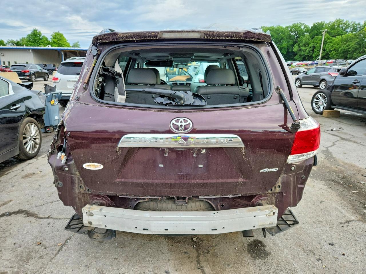 2012 Toyota Highlander Se Maroon vin: 5TDBK3EHXCS143011