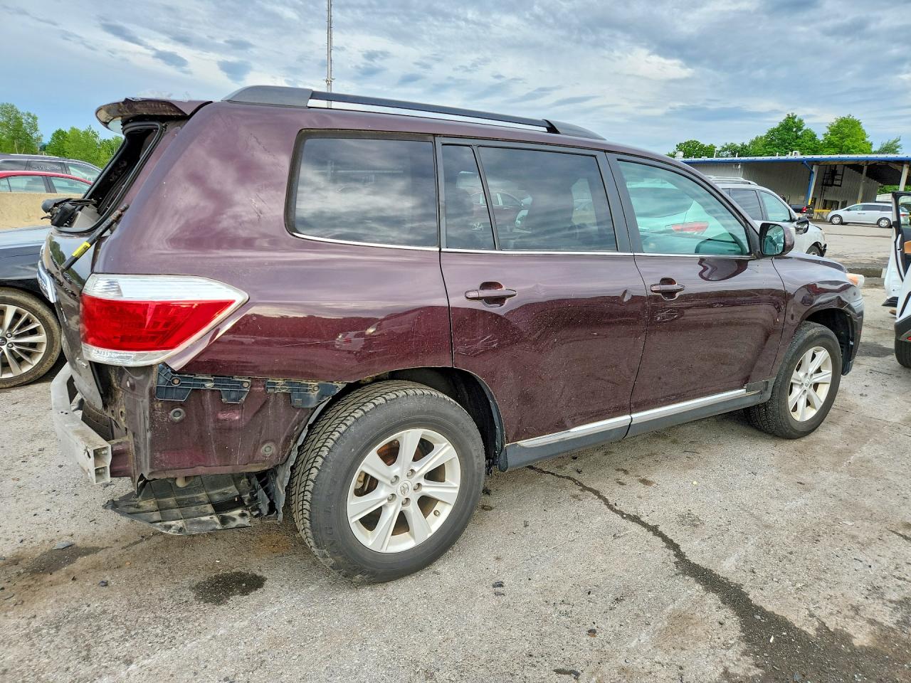 2012 Toyota Highlander Se Maroon vin: 5TDBK3EHXCS143011
