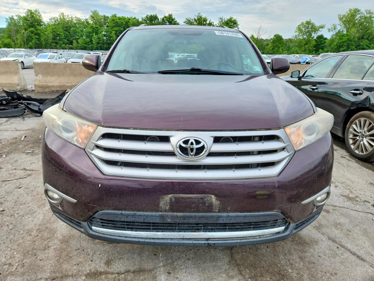2012 Toyota Highlander Se Maroon vin: 5TDBK3EHXCS143011