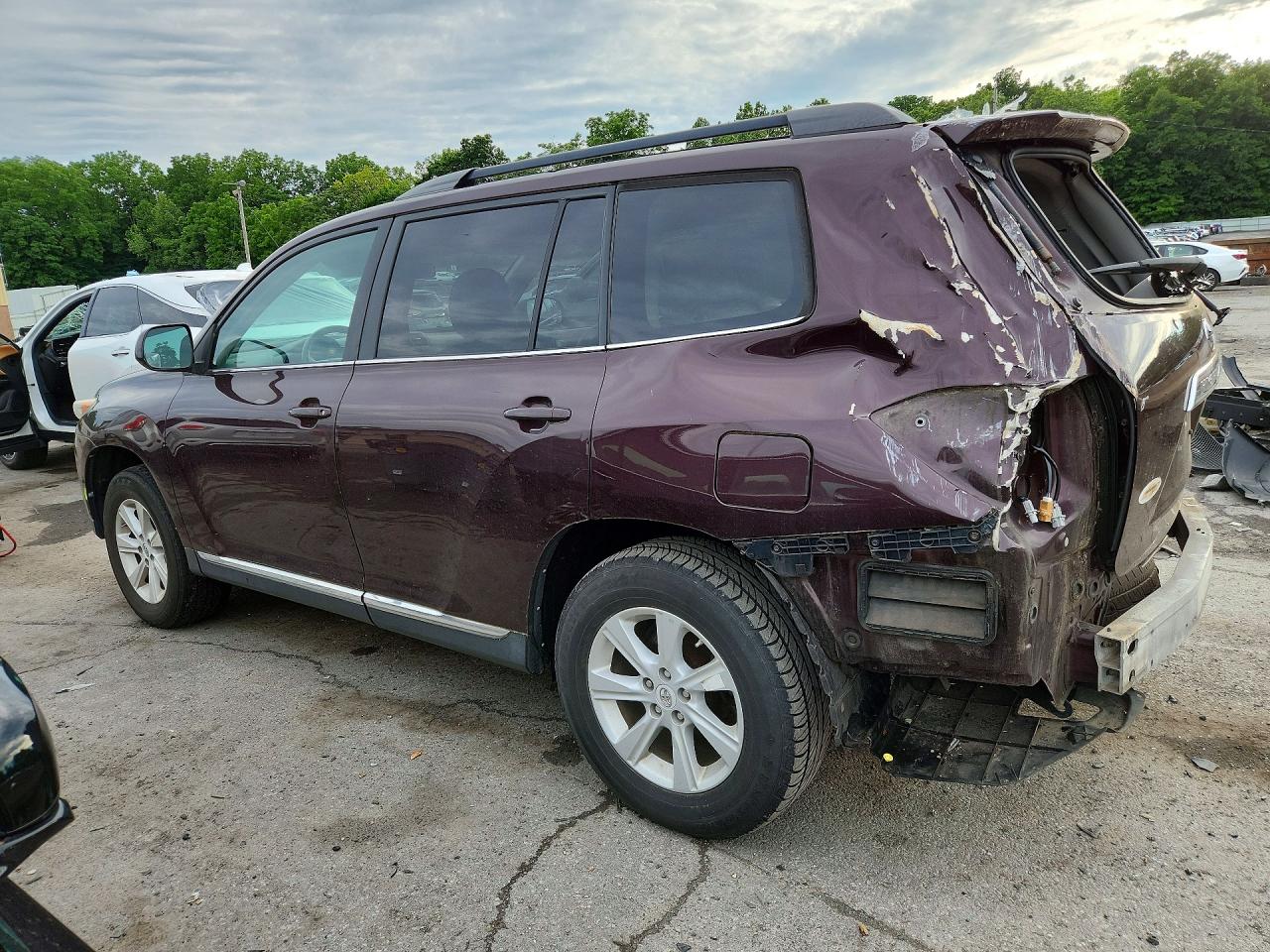 2012 Toyota Highlander Se Maroon vin: 5TDBK3EHXCS143011
