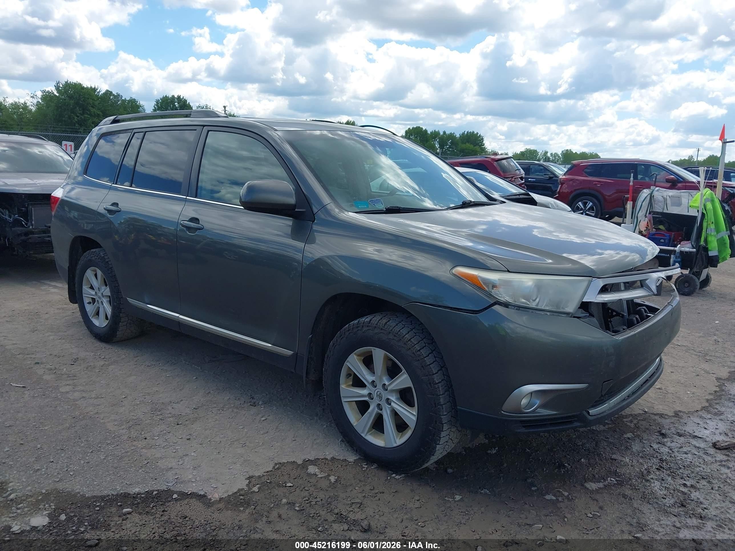 2012 Toyota Highlander Se V6 Gray vin: 5TDBK3EHXCS148600