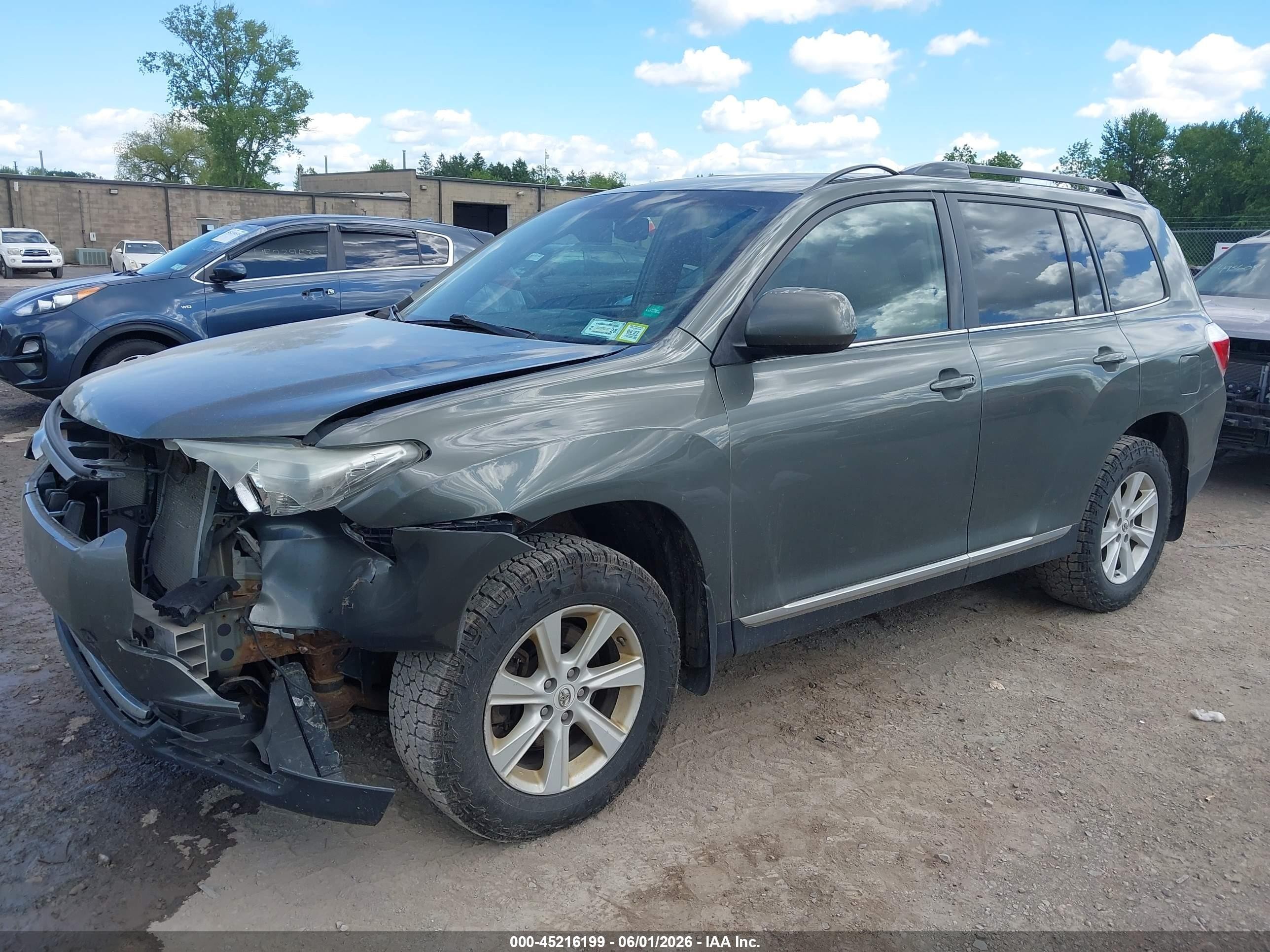 2012 Toyota Highlander Se V6 Gray vin: 5TDBK3EHXCS148600