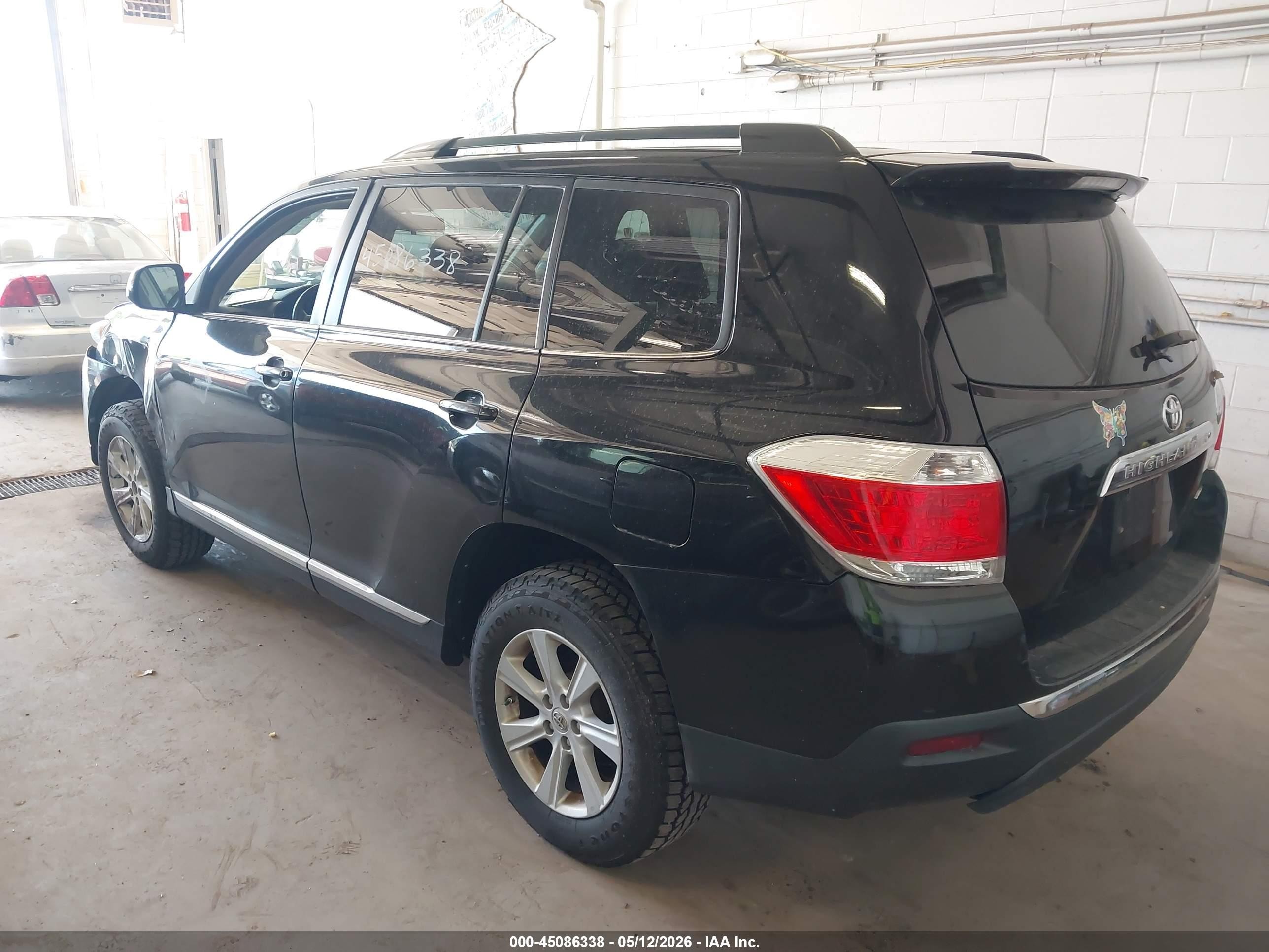 2013 Toyota Highlander Base Plus V6 Black vin: 5TDBK3EHXDS188810