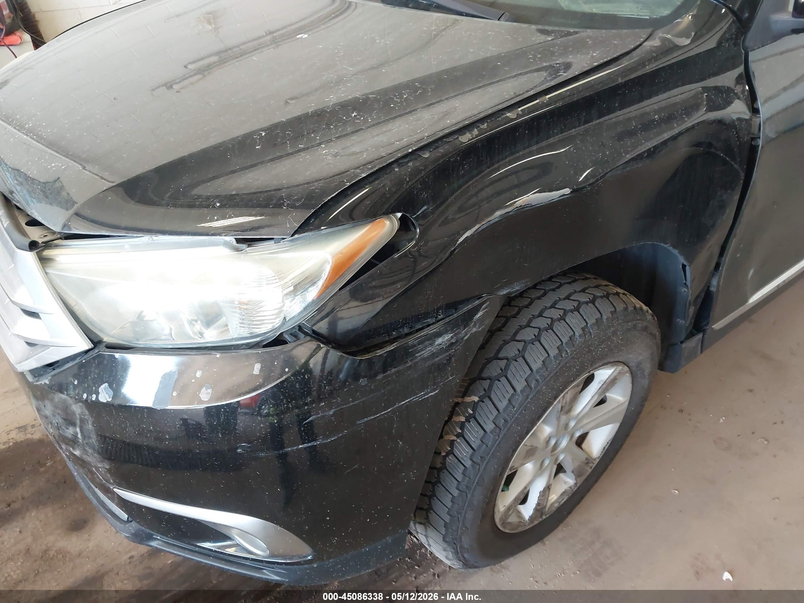 2013 Toyota Highlander Base Plus V6 Black vin: 5TDBK3EHXDS188810