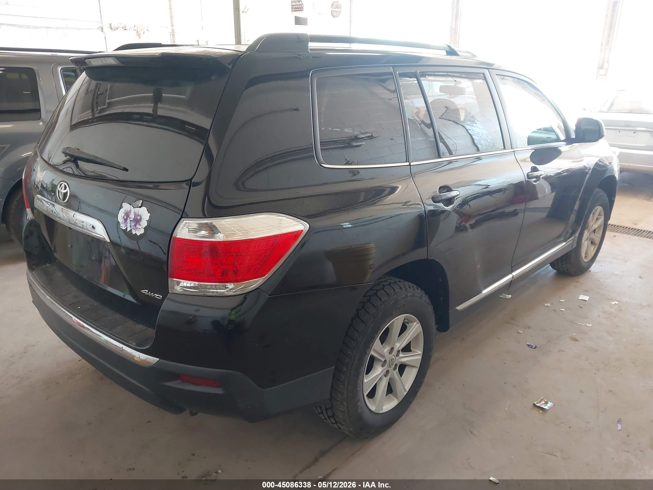 2013 Toyota Highlander Base Plus V6 Black vin: 5TDBK3EHXDS188810
