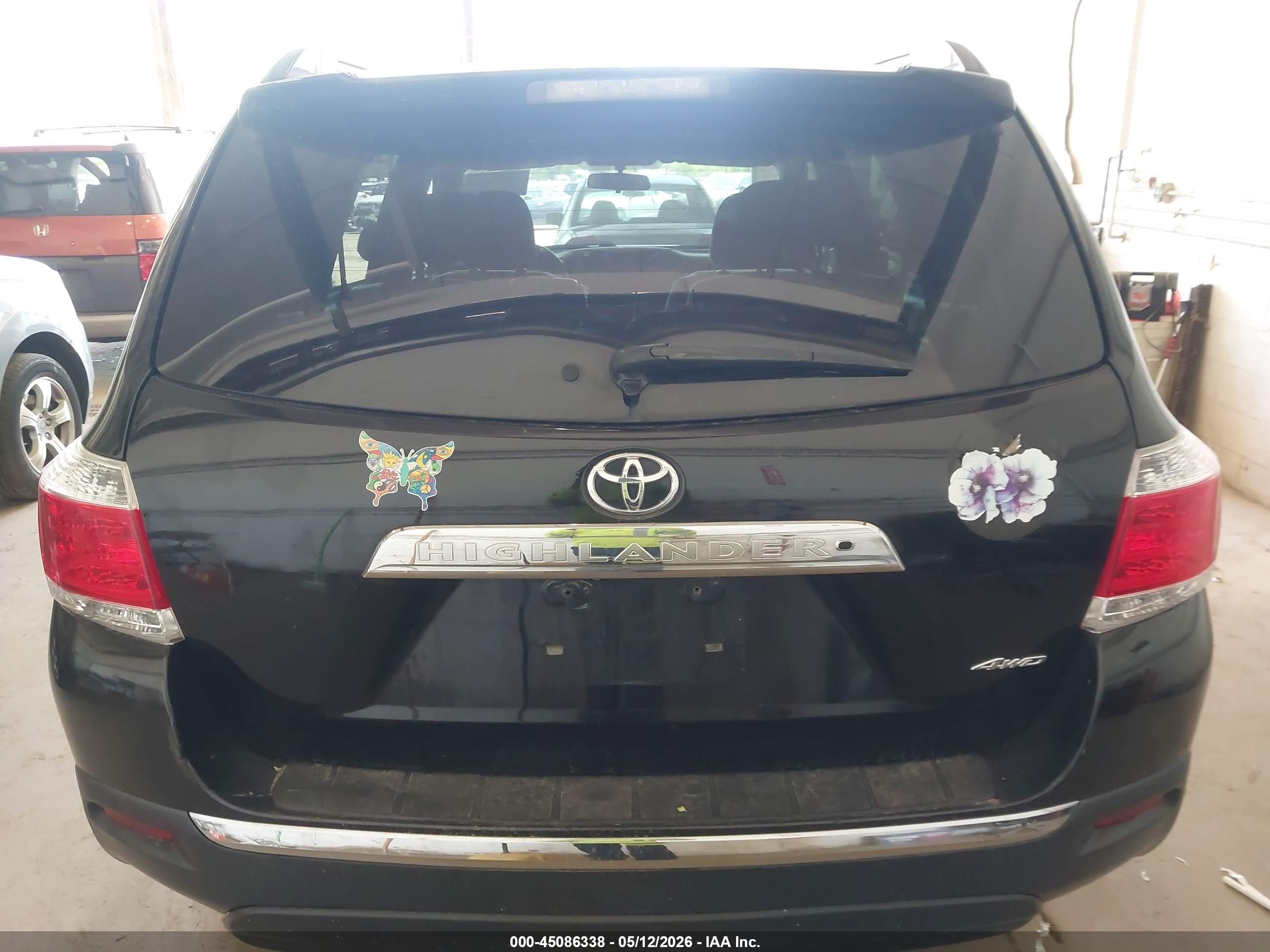 2013 Toyota Highlander Base Plus V6 Black vin: 5TDBK3EHXDS188810