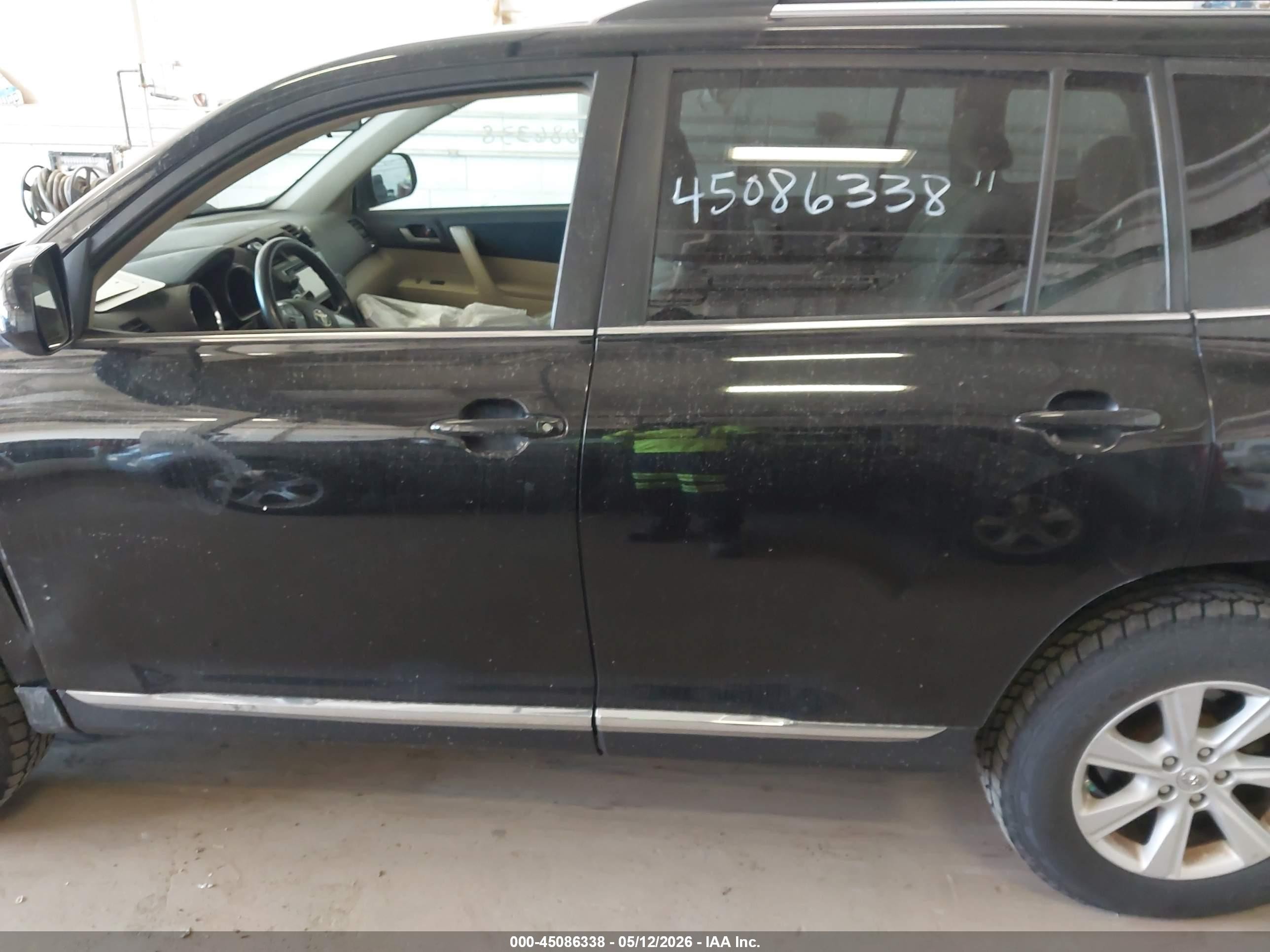 2013 Toyota Highlander Base Plus V6 Black vin: 5TDBK3EHXDS188810
